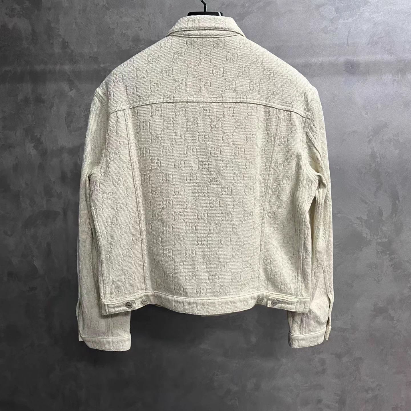 Gucci Gucci Ivory Pointed Collar Longsleeve Cotton Jacquard 54 Size US L / EU 52-54 / 3 - 2 Thumbnail