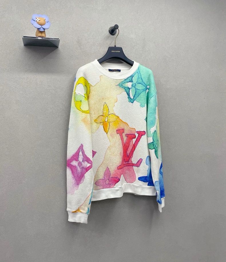 Louis Vuitton Louis Vuitton Crew Neck Pullover Ink Print Hoopless Classic Size US XL / EU 56 / 4 - 3 Thumbnail