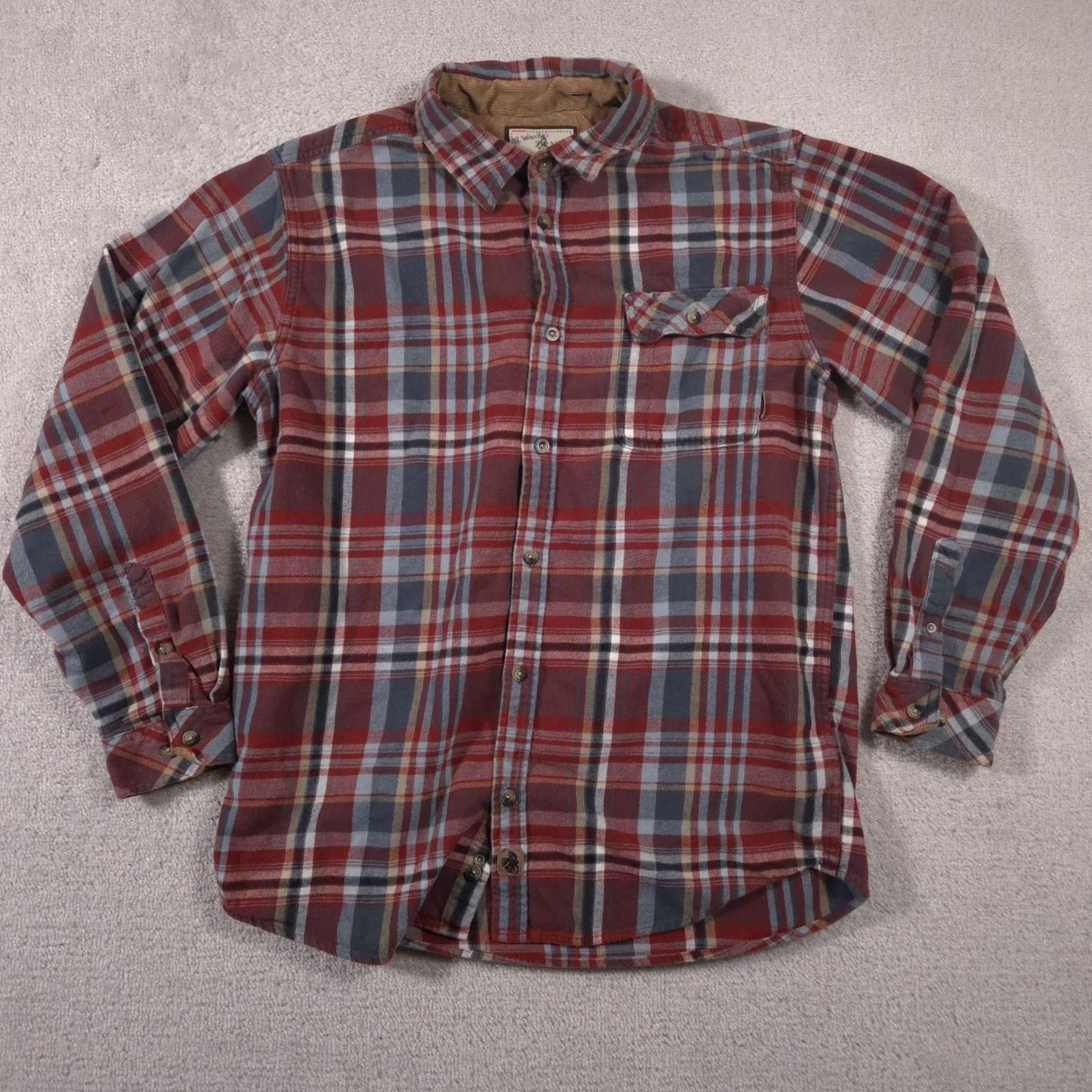 Vintage VINTAGE Legendary Whitetails Flannel Shirt Mens LT Buck Camp Corduroy Collar Button-Up Plaid Size US L / EU 52-54 / 3 - 2 Thumbnail