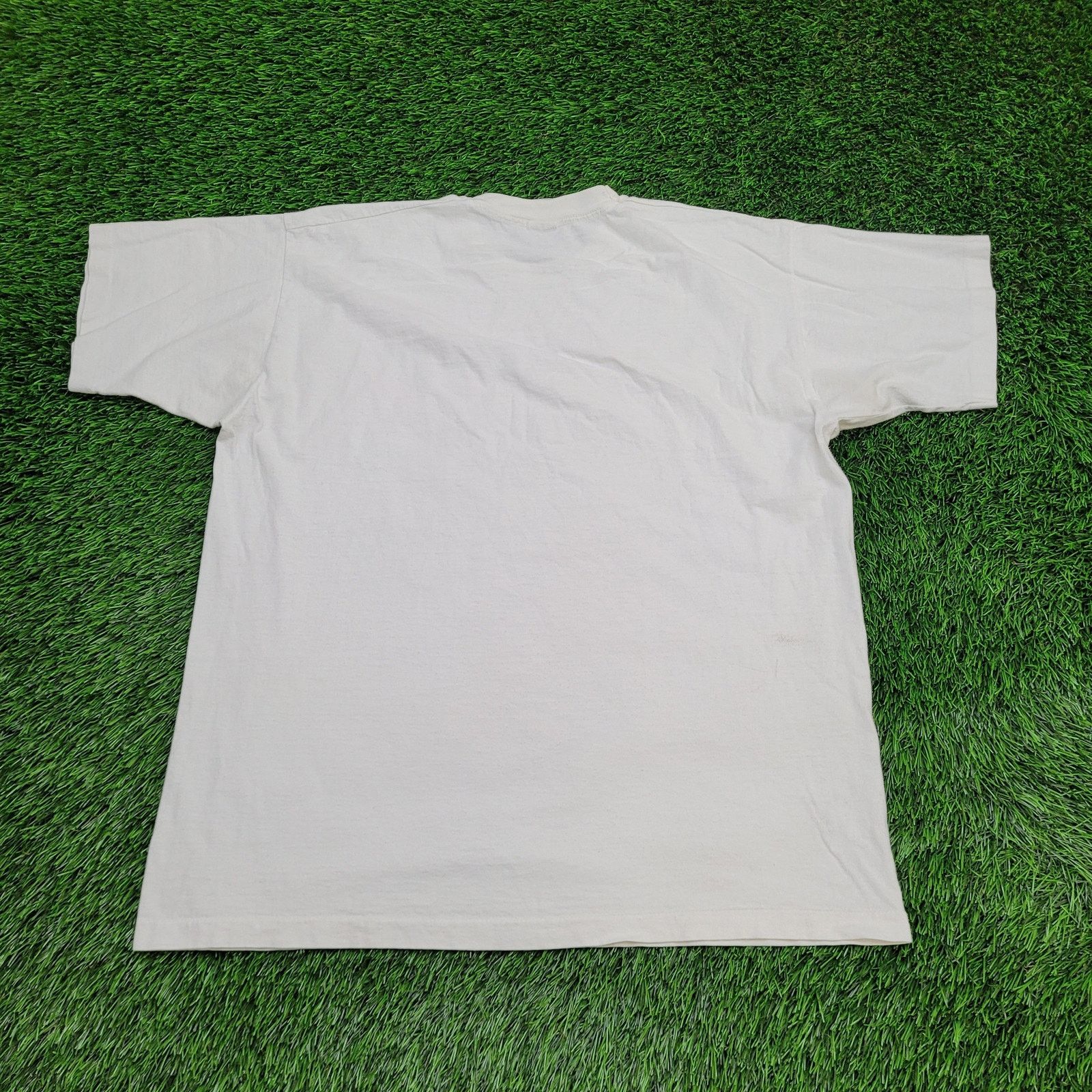 Fruit Of The Loom VTG 90s Fly-Away Skydiving Shirt L/XL USA White Pink Neon Size US XL / EU 56 / 4 - 8 Thumbnail