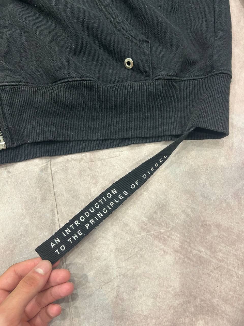 Diesel Diesel Black Eyelet Hoodie – Grommet Detail Japanese Style Size US XL / EU 56 / 4 - 7 Thumbnail