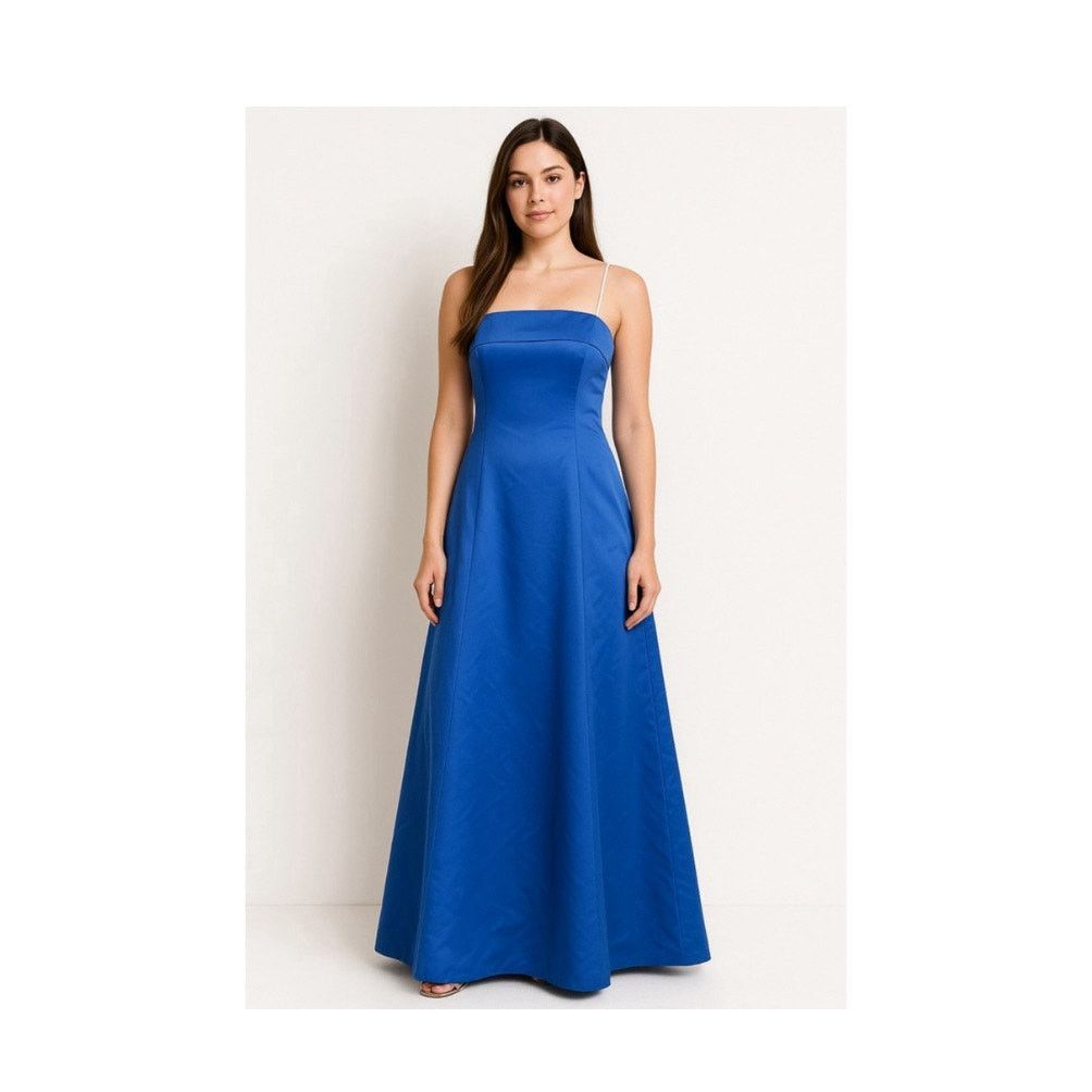 Other Urban Girl Nites Strapless Satin Gown Blue Prom Dress 9/10 Size M / US 6-8 / IT 42-44 - 1 Thumbnail