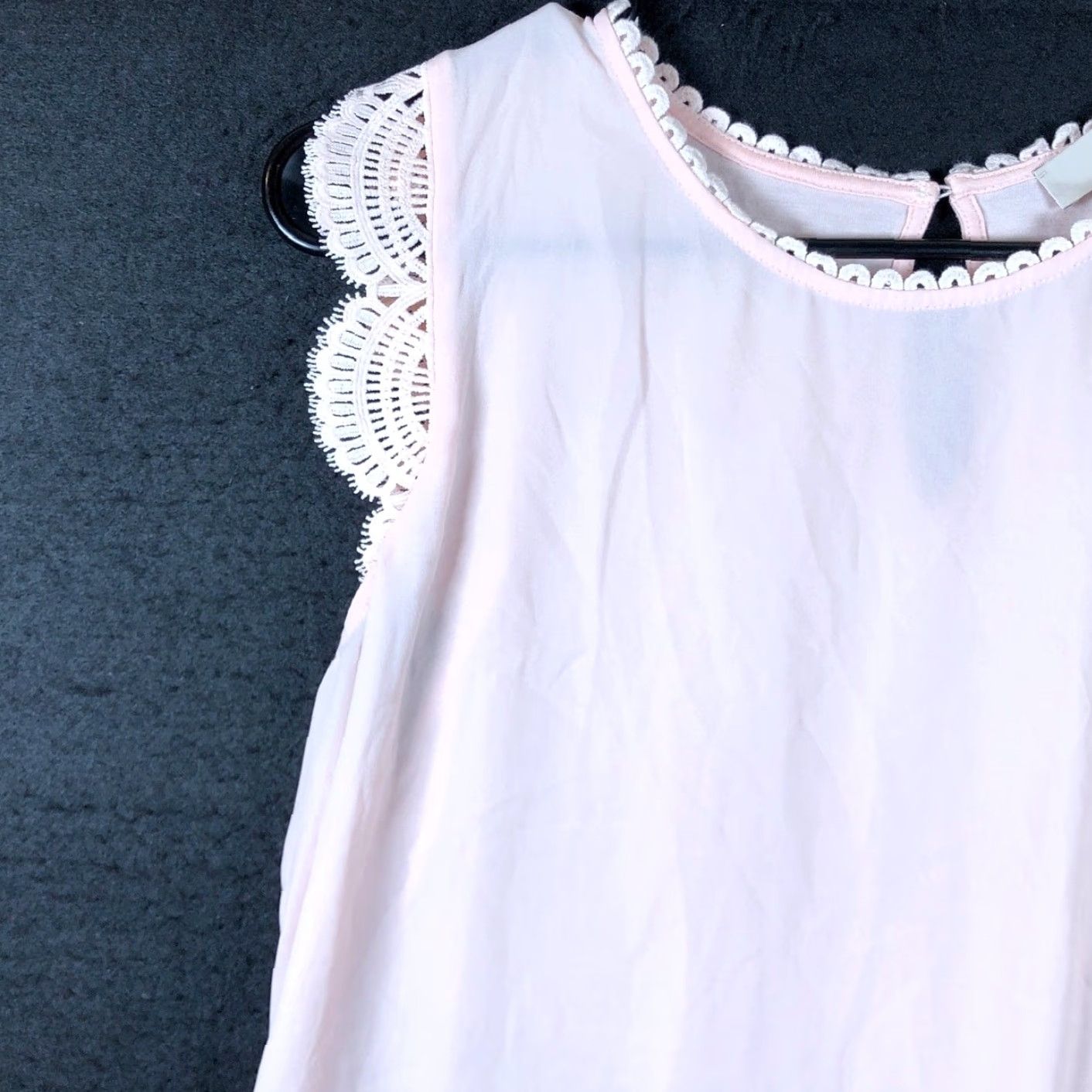 Ann Taylor LOFT Womens Blouse Pink Sleeveless Crew Neck Tank Sheer Lightweight Chiffon M Casual Workwear Size M / US 6-8 / IT 42-44 - 4 Thumbnail