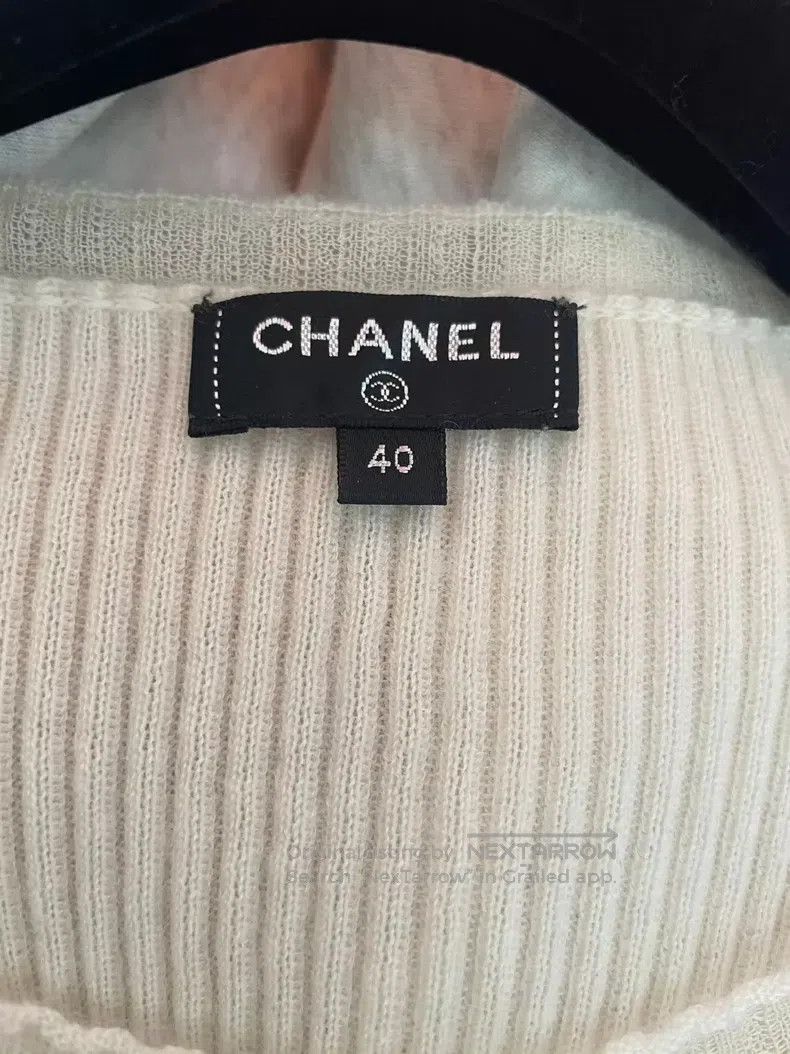 Chanel Chanel Knitted dress with ruffled dot sleeves Size S / US 4 / IT 40 - 6 Thumbnail