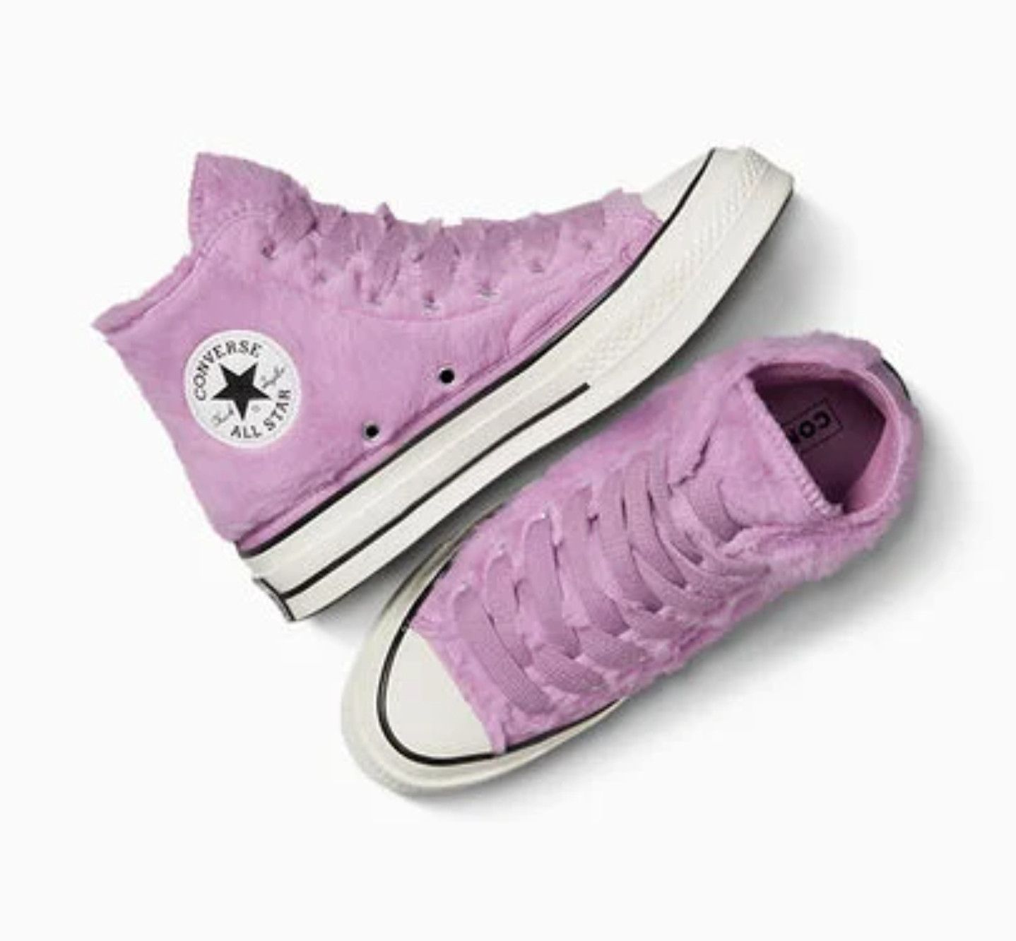 Converse CONVERSE PREMIUM Chuck 70 FAUX FUR High Top Sneakers Size US 7.5 / IT 37.5 - 1 Thumbnail