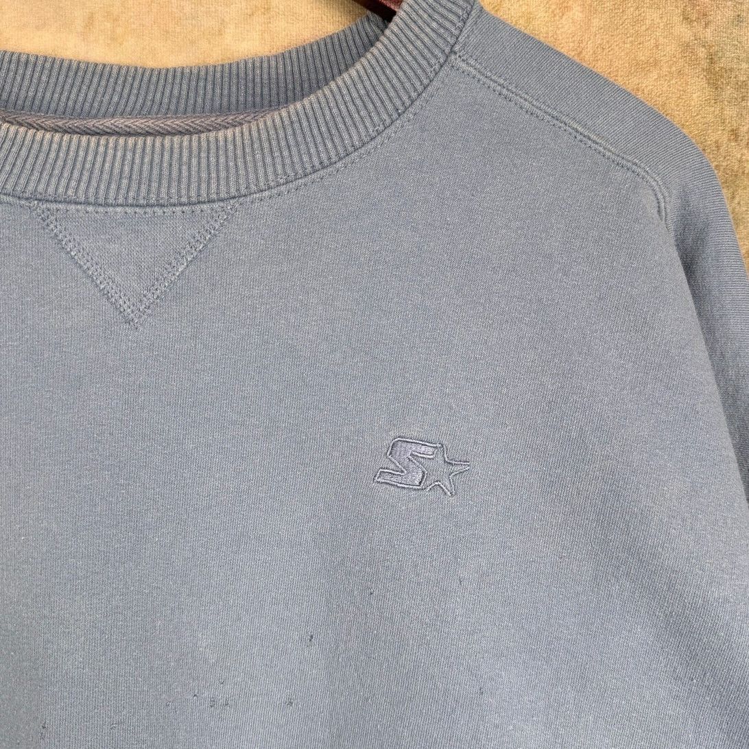 Starter × Vintage VTG 90s Starter Crewneck Sweatshirt Sz XL Light Blue Size US XL / EU 56 / 4 - 6 Thumbnail
