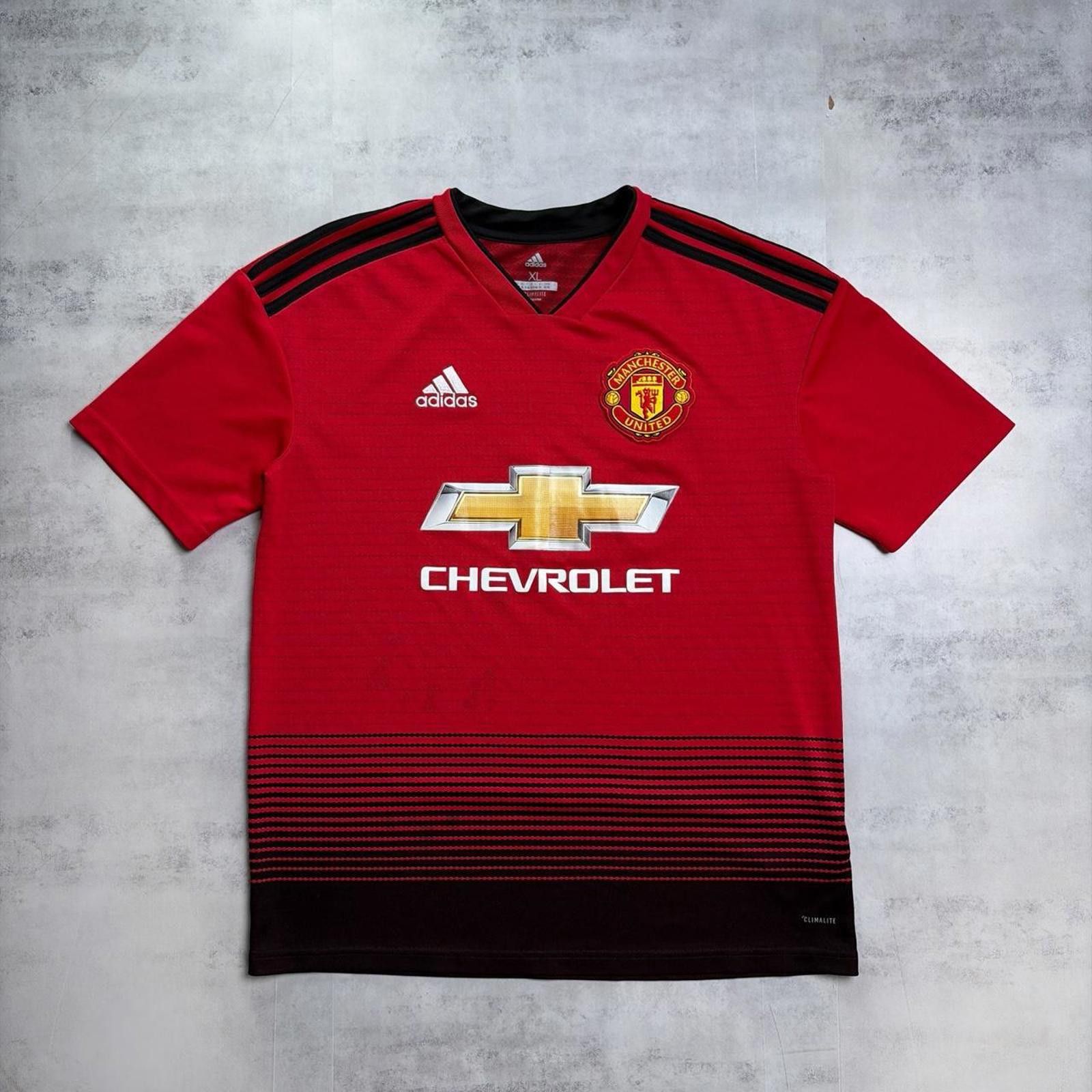 Adidas Y2K Red Adidas Manchester United 2018/19 Home Futbol Jersey Size US S / EU 44-46 / 1 - 1 Thumbnail