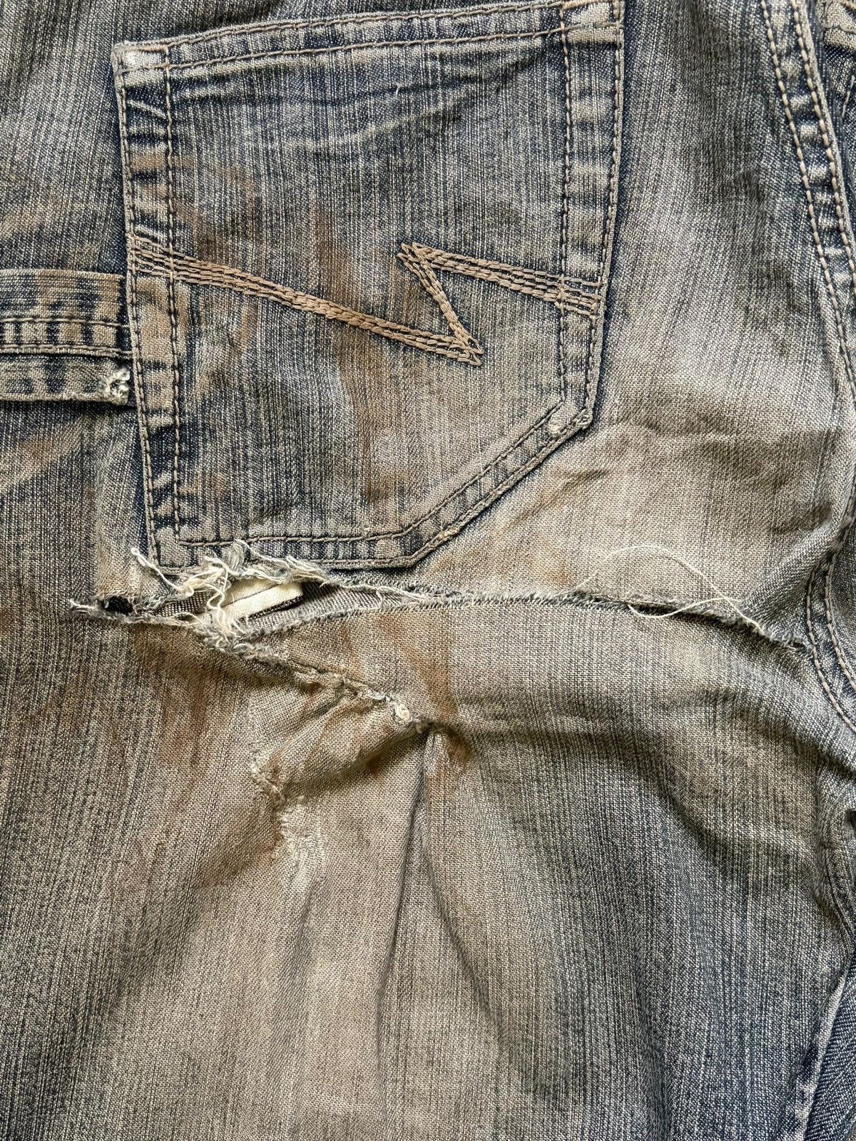 Edwin Vintage Japanese Brand Mud Wash Carpenter Distress Jeans Size 28" / US 6 / IT 42 - 4 Thumbnail