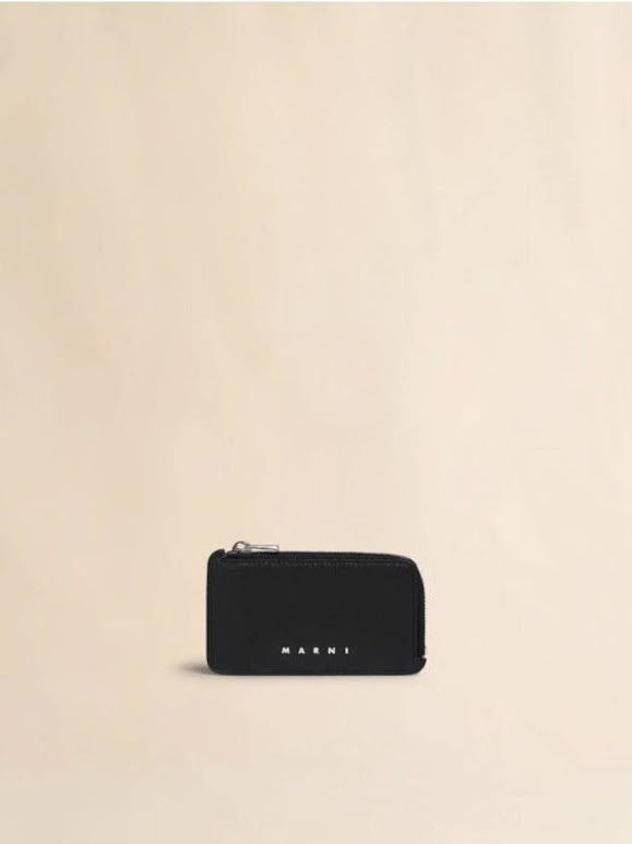 Marni o1w1db10326 Size: OS/Zippered Card Holder in Black Size ONE SIZE - 1 Thumbnail
