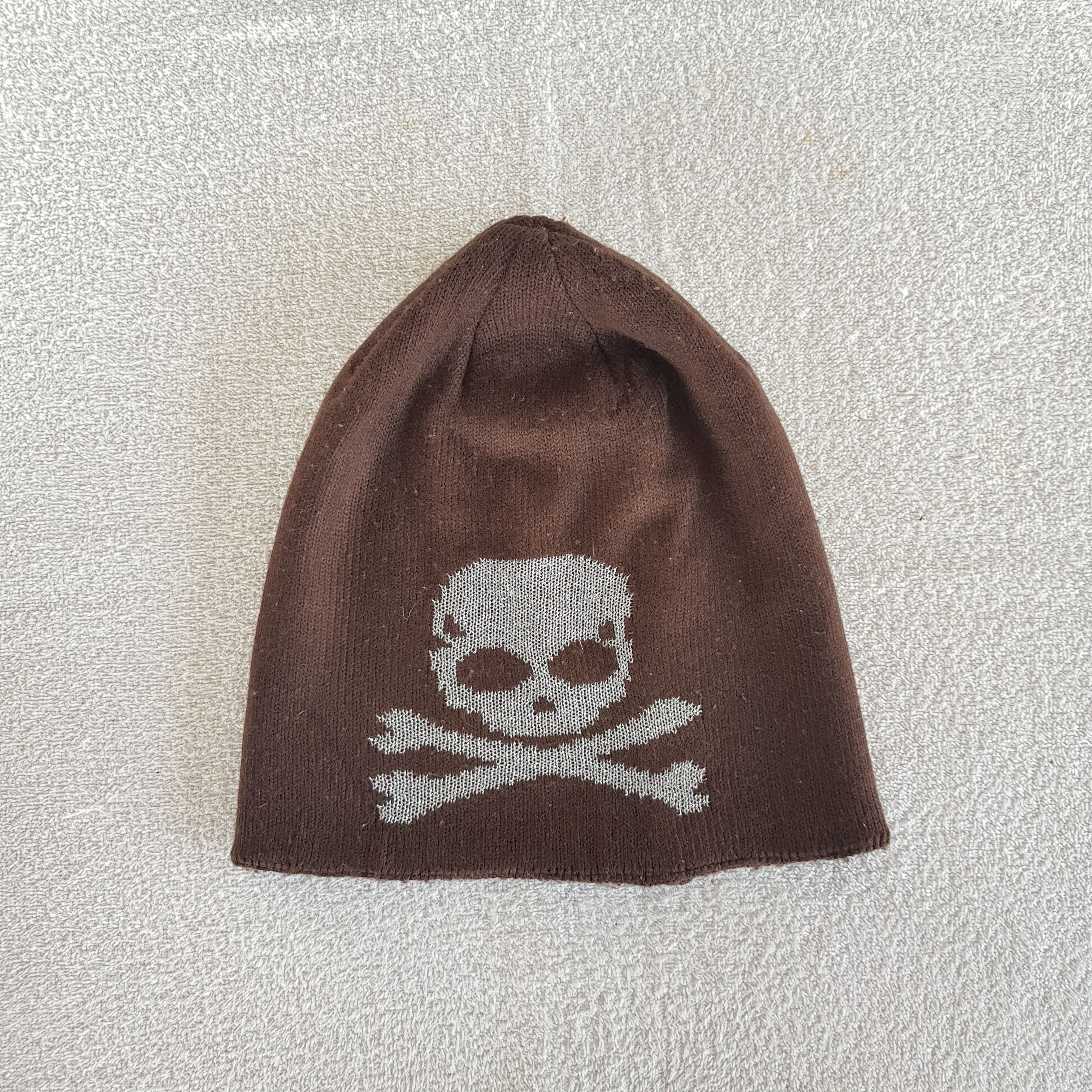Japanese Brand Vintage Skulls Beanie Ribbed Knit Snow Caps Hats. Size ONE SIZE - 5 Thumbnail