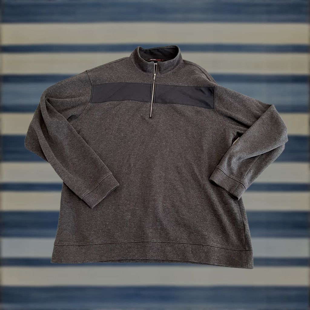 Nike Nike Tiger Woods Collection Pullover Golf Sweater Mens Large Gray 1/4 Zip Cotton Shirt Size US L / EU 52-54 / 3 - 1 Thumbnail