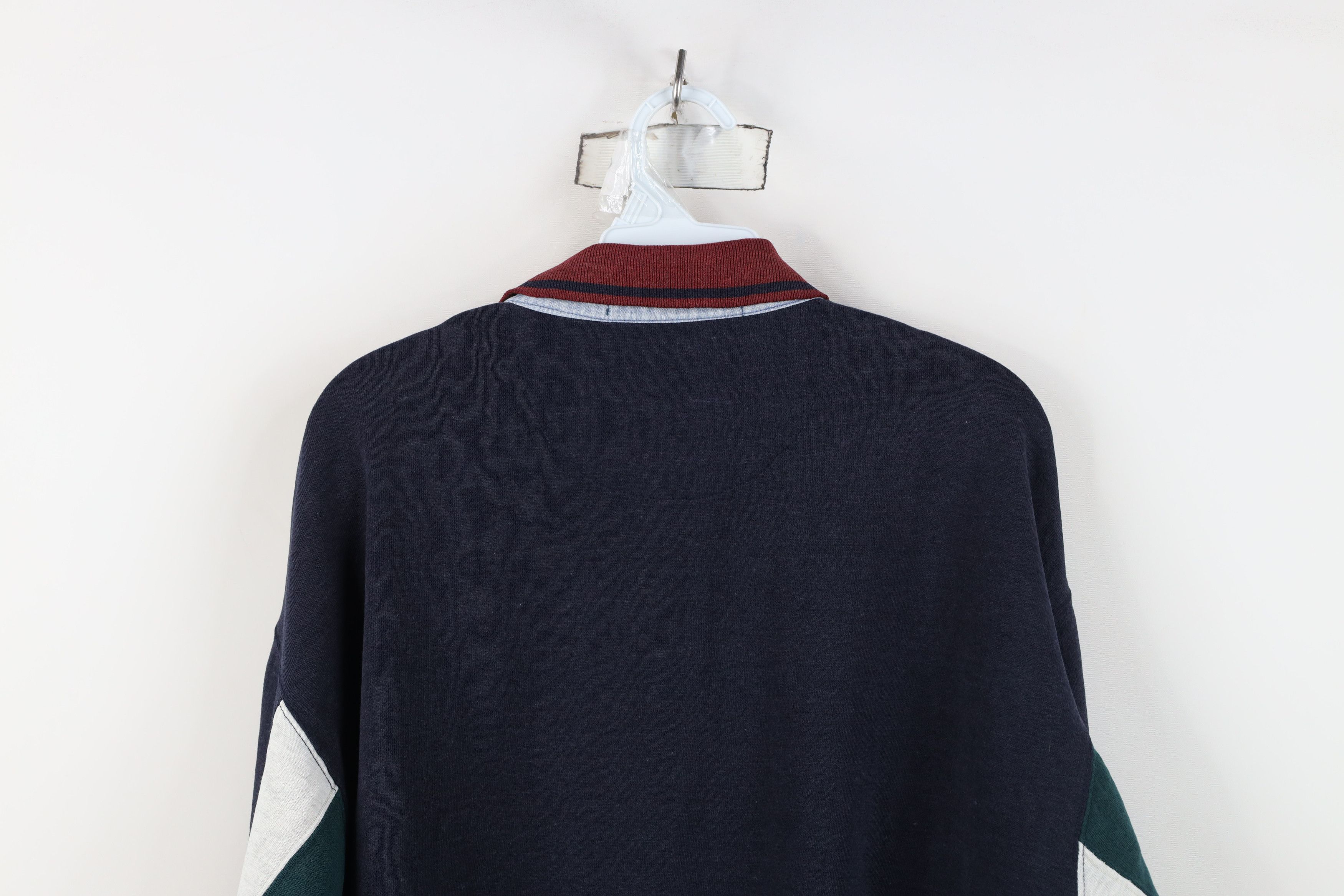 Vintage Vintage 90s Streetwear Striped Collared Pullover Sweatshirt Size US M / EU 48-50 / 2 - 13 Thumbnail