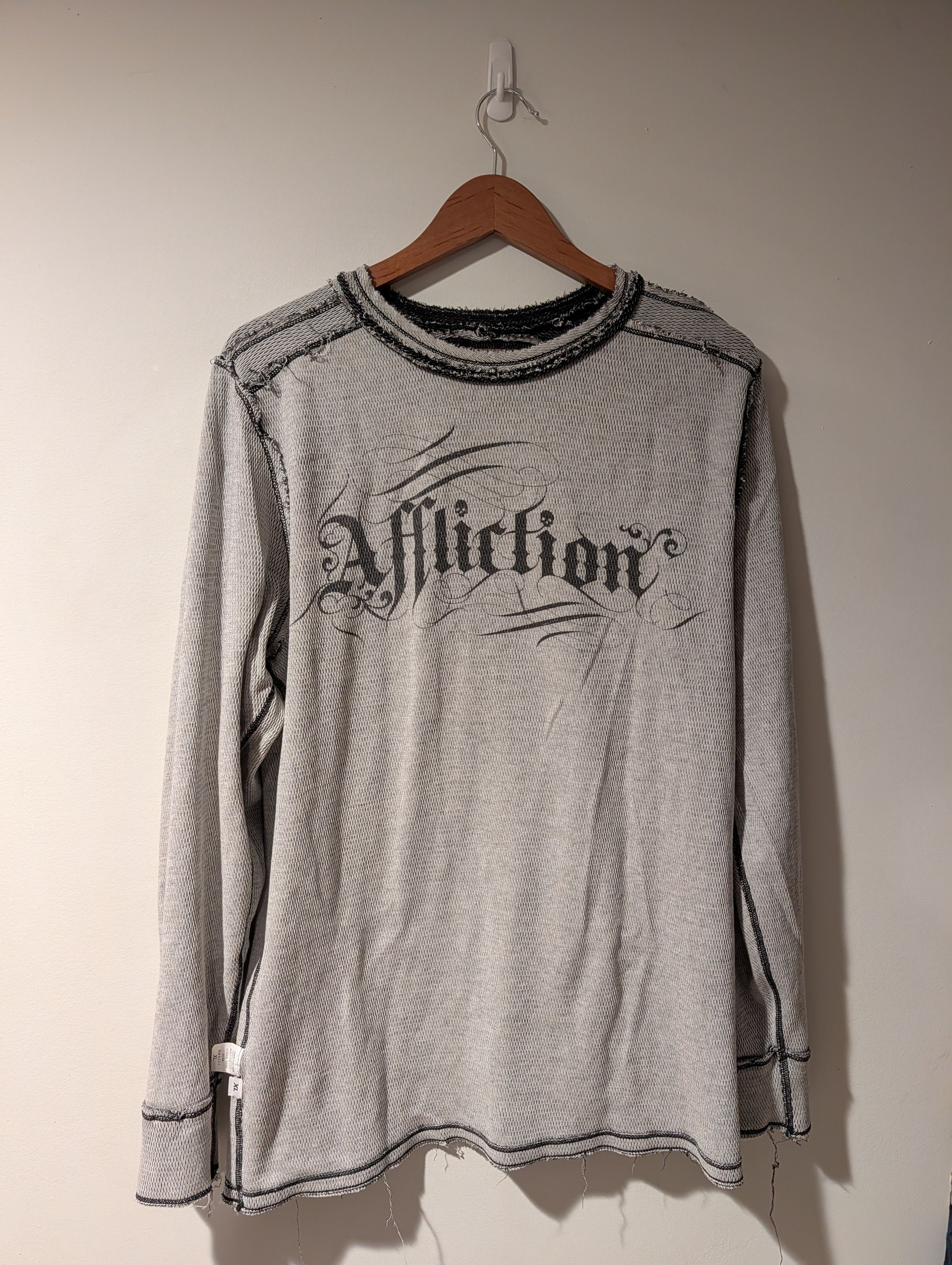 Affliction Affliction Thermal Long Sleeve Shirt Reversible Cross Wings Size US XL / EU 56 / 4 - 8 Thumbnail