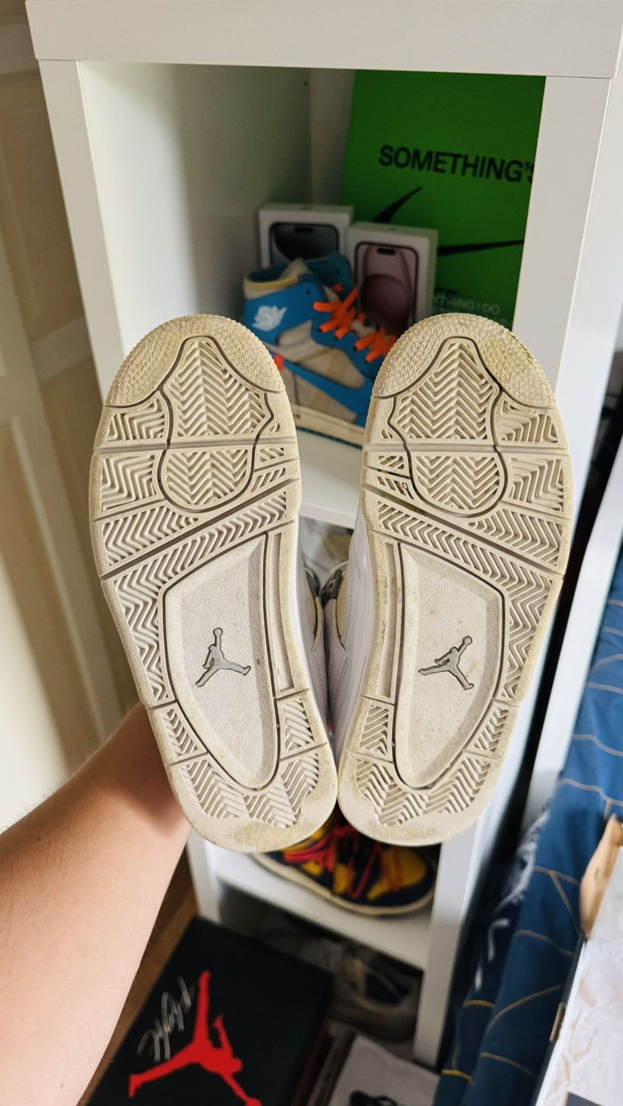 Jordan Brand × Nike Jordan 4 Pure Money GS Size US 5.5 / EU 38 - 4 Thumbnail
