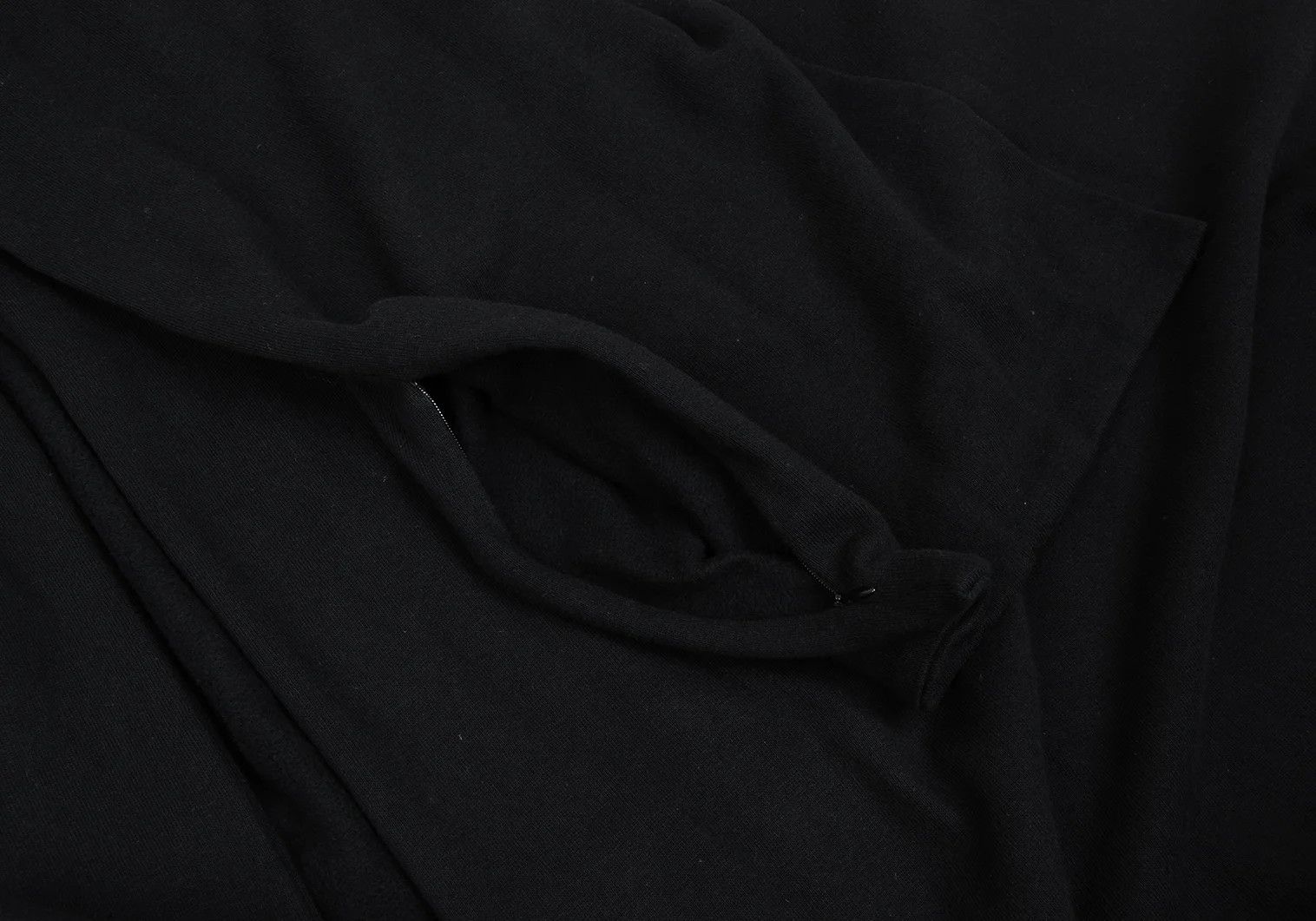 Yohji Yamamoto Yohji Yamamoto Cotton Sweat Mant Coat Black 3 Size US L / EU 52-54 / 3 - 8 Thumbnail