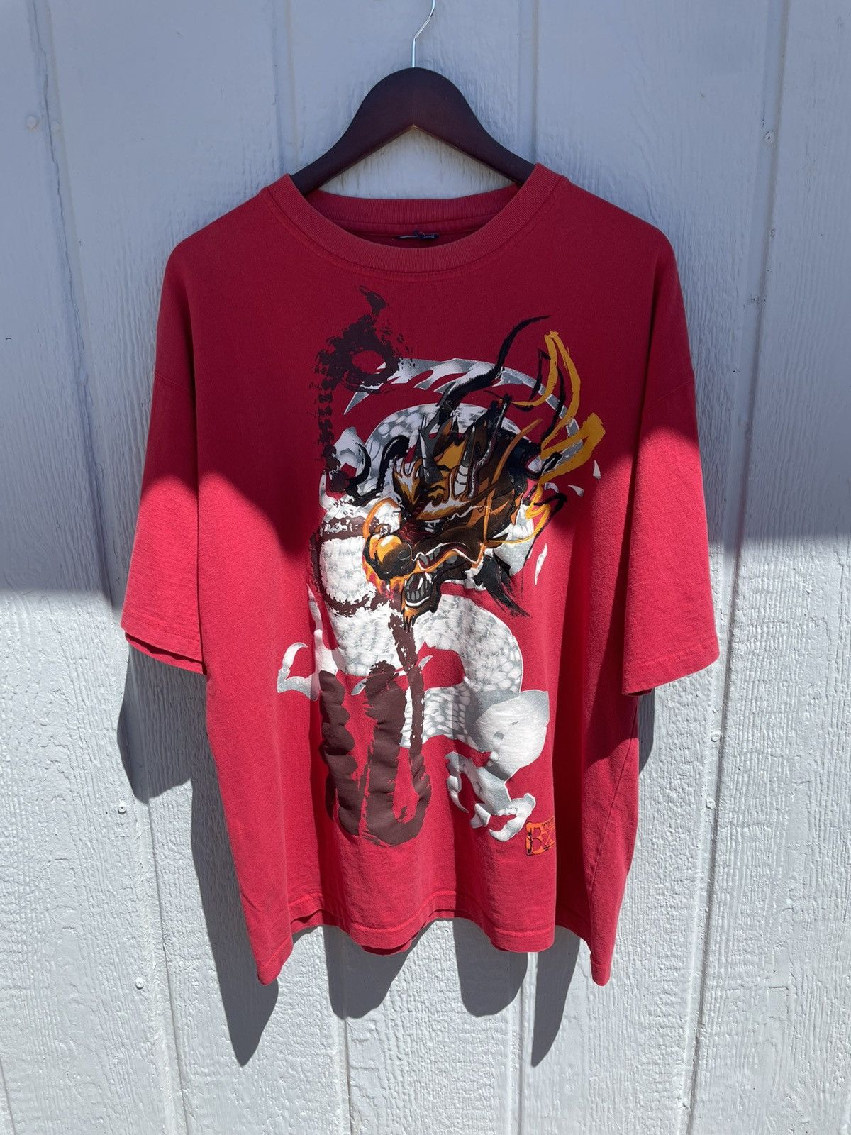 Other VTG Y2K Dragon Japanese Style Graphic T-shirt Red Mens Xl Size US XL / EU 56 / 4 - 1 Thumbnail