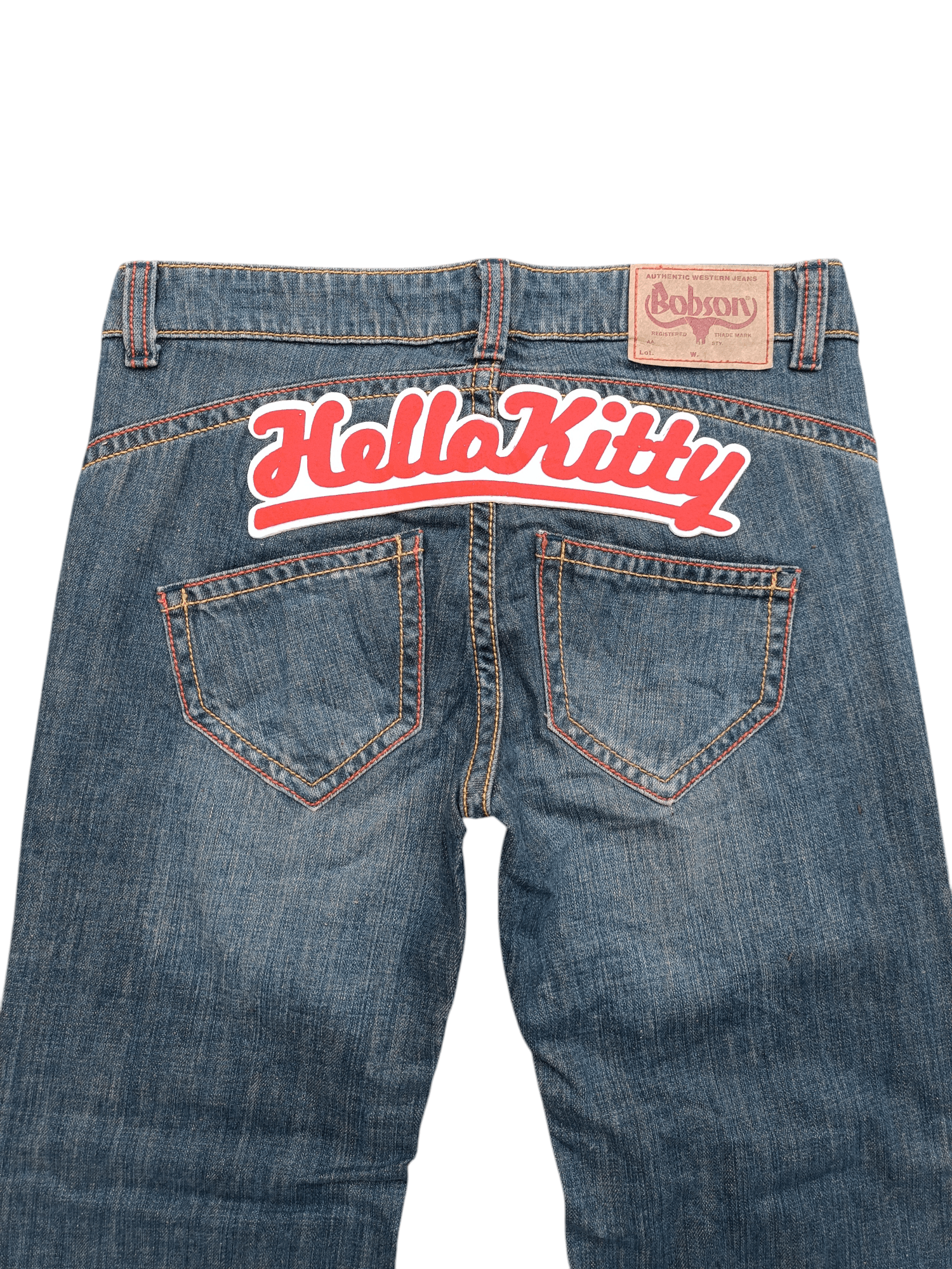 Vintage VINTAGE FLARED 🔥 HELLO KITTY x BOBSON EMBROIDERY JEANS Size US 31 - 8 Thumbnail