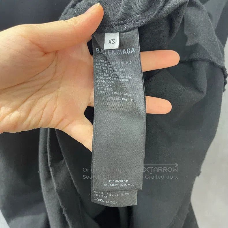 Balenciaga Balenciaga Solid Color Letter Embroidered Loose Short Slee Size US XS / EU 42 / 0 - 4 Thumbnail