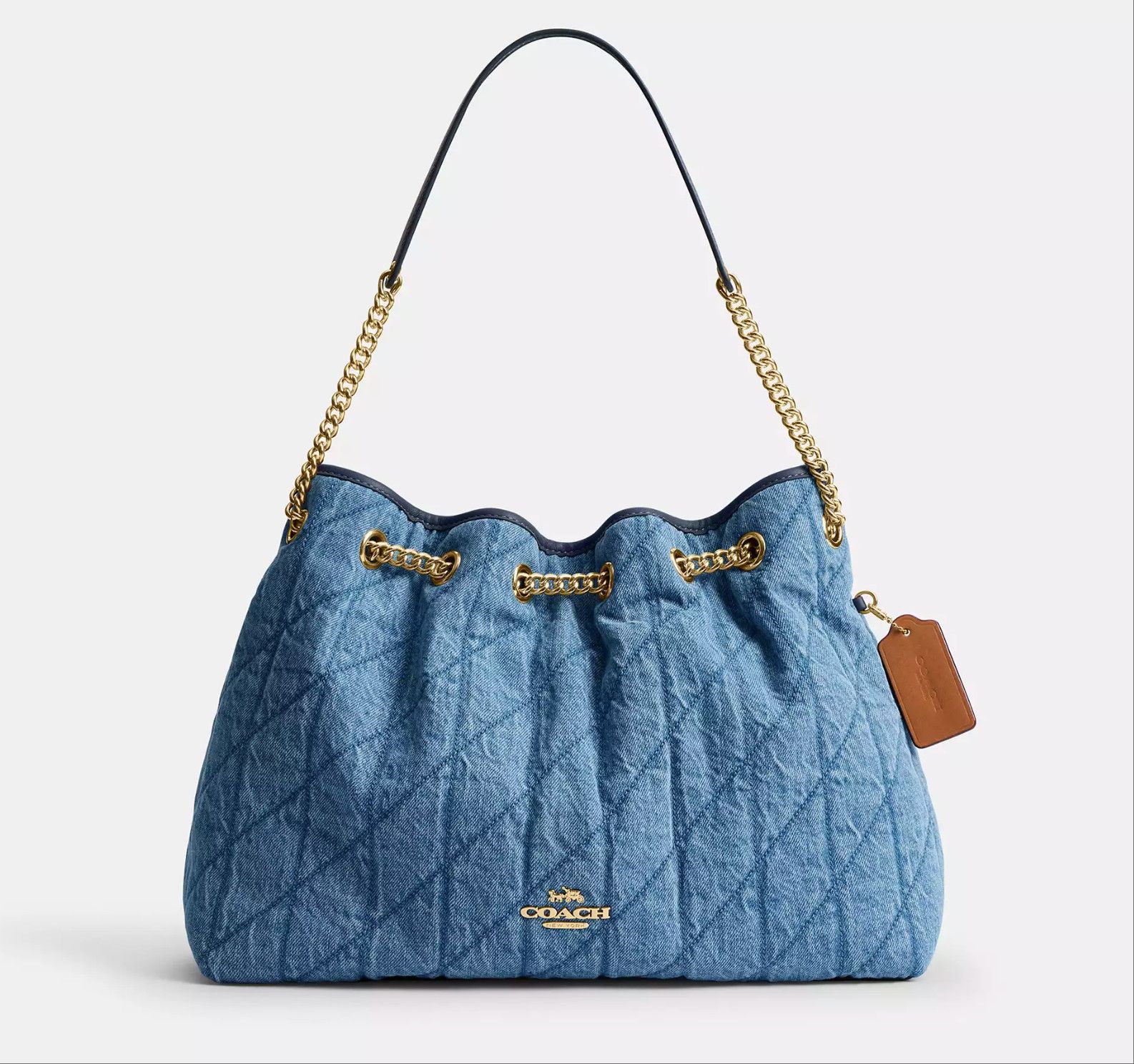 Coach Evelyn Shoulder Bag In Regenerative Cotton With Quilting Size ONE SIZE - 7 Thumbnail