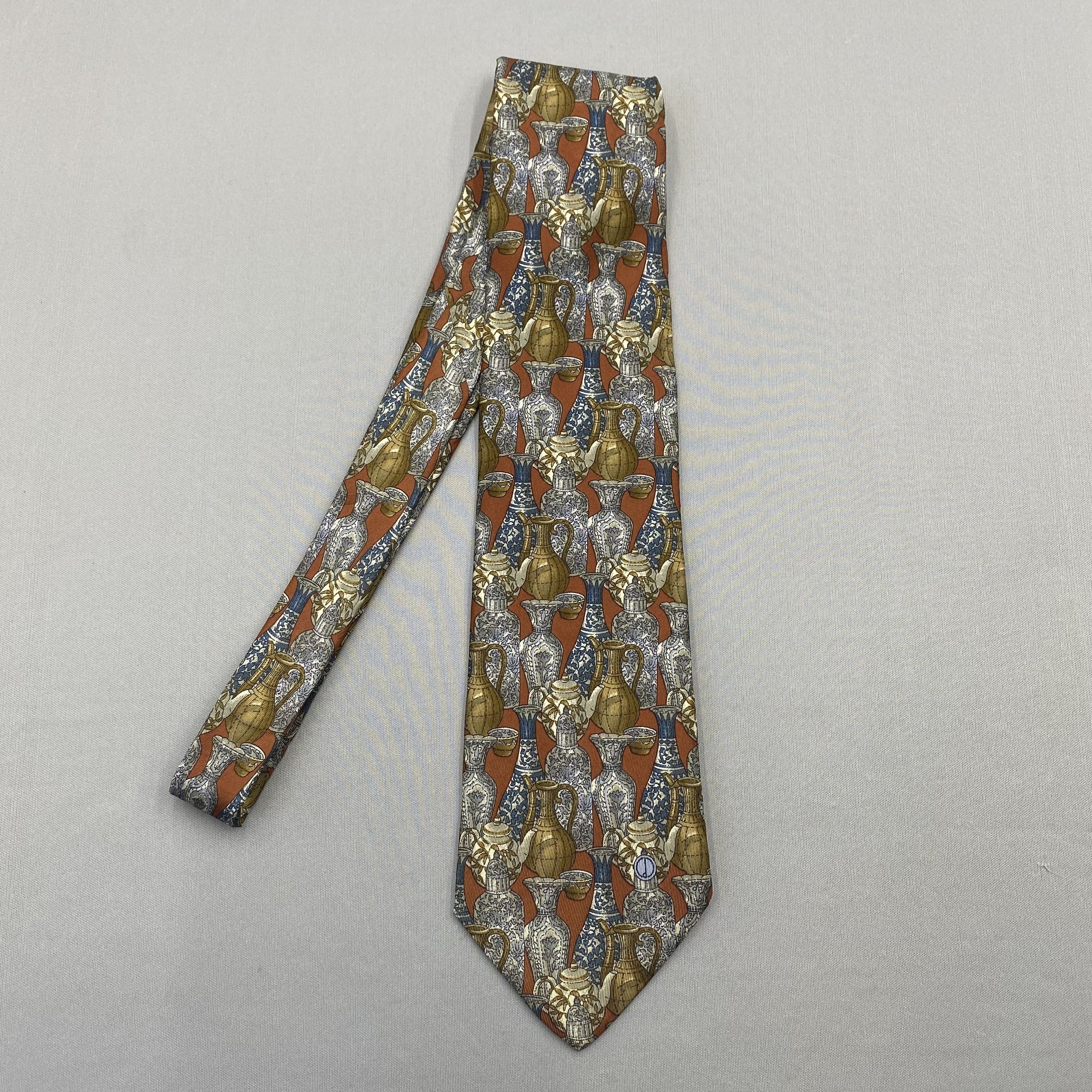 Alfred Dunhill Vintage Dunhill SILK Necktie Cravate Pure Silk Neck Tie Size ONE SIZE - 4 Thumbnail