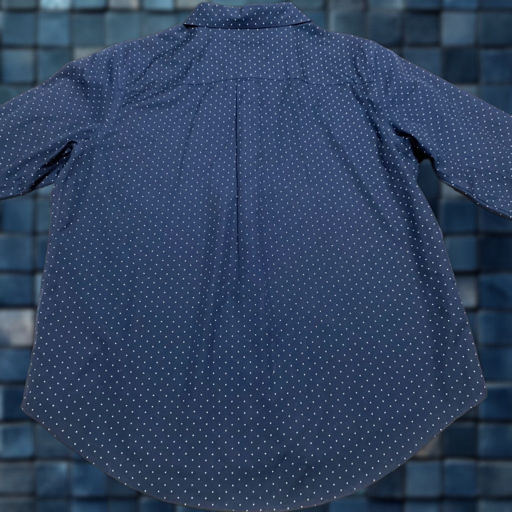Vintage L.L. Bean Shirt Womens Medium Blue Geometric Button-Up 100% Cotton Long Sleeve Casual Button-Down Size M / US 6-8 / IT 42-44 - 1 Thumbnail