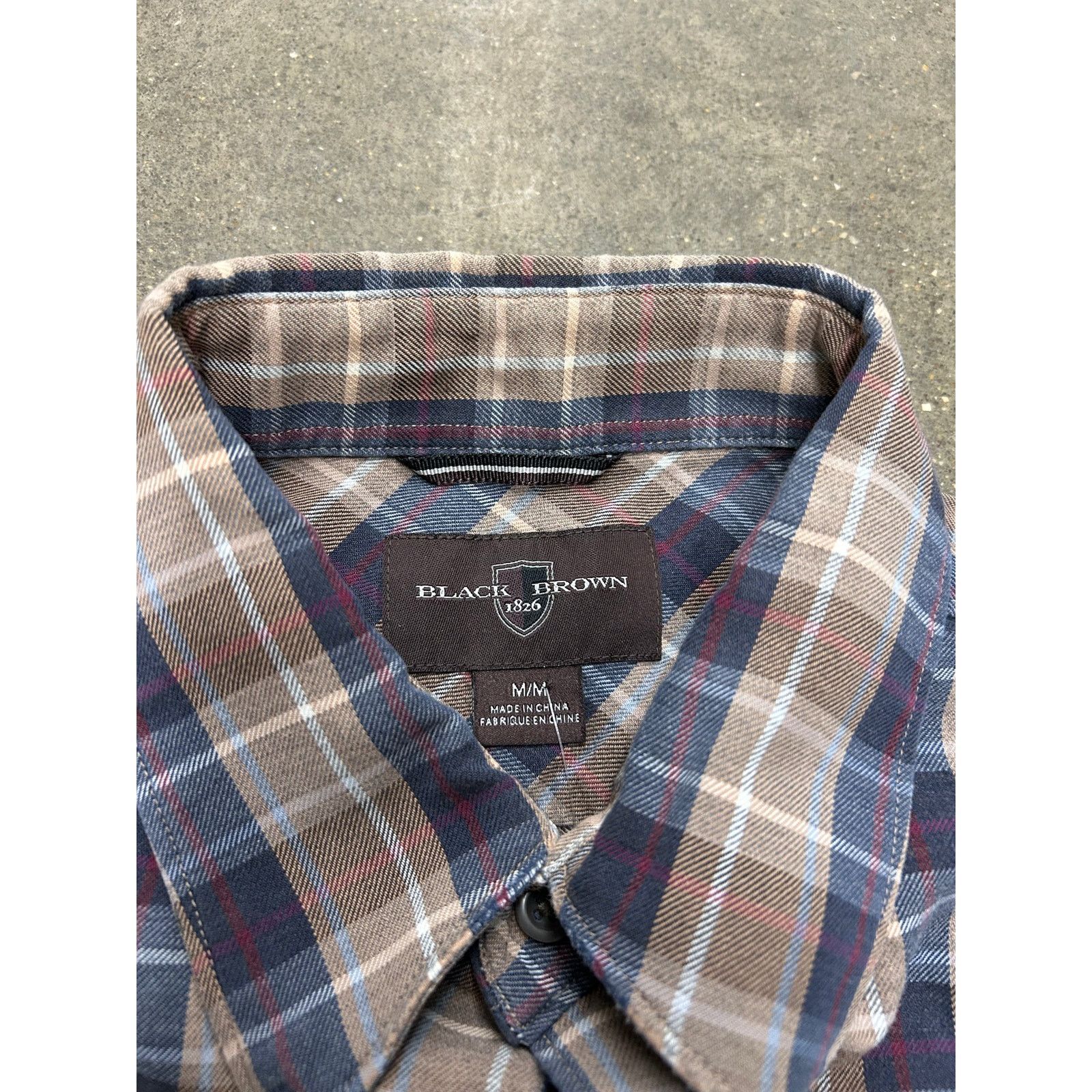 Vintage Y2K BlackBrown Blue Plaid Flannel size Mens Medium Size US M / EU 48-50 / 2 - 2 Thumbnail