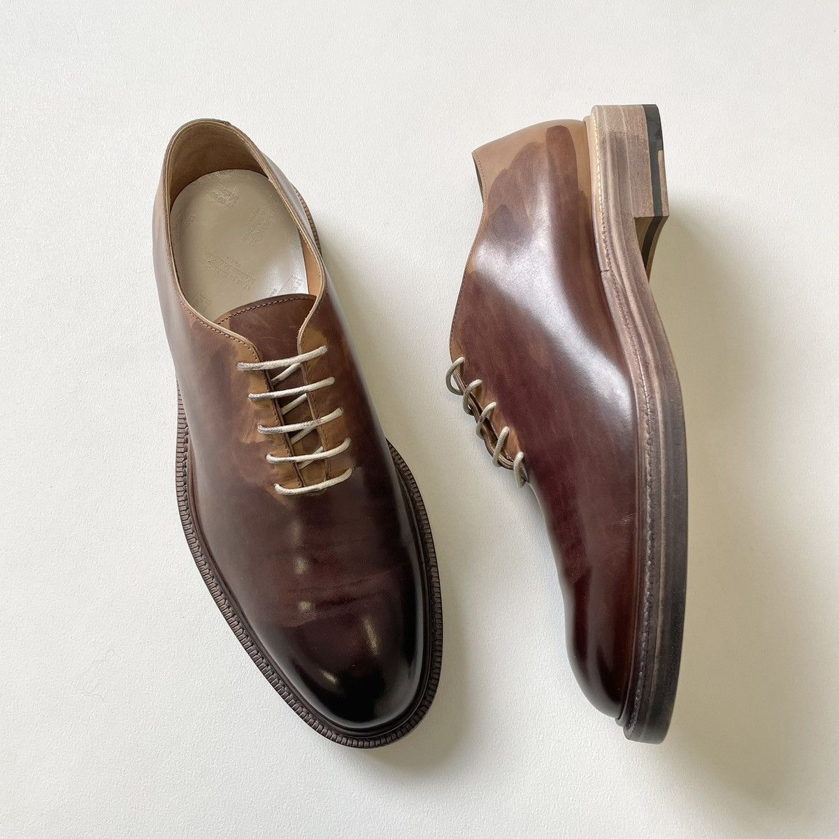 Maison Margiela A/W 17 ‘Hand Painted Patina’ Derby Shoes Size US 10 / EU 43 - 2 Thumbnail