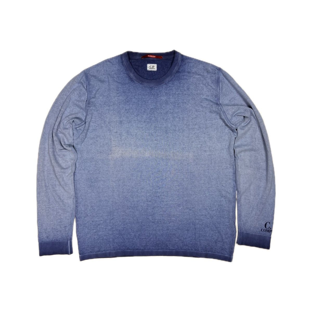 image of C P Company C.p Company Re-Colour Logo Sweatshirt in Blue, Men's (Size XL)