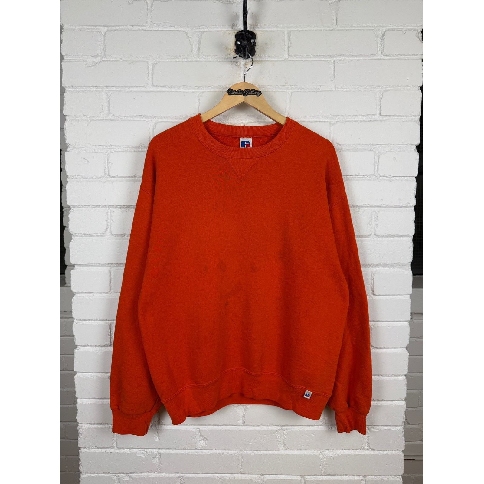 Vintage Vintage Russell Athletic Sweatshirt Size L Orange Size US L / EU 52-54 / 3 - 1 Thumbnail
