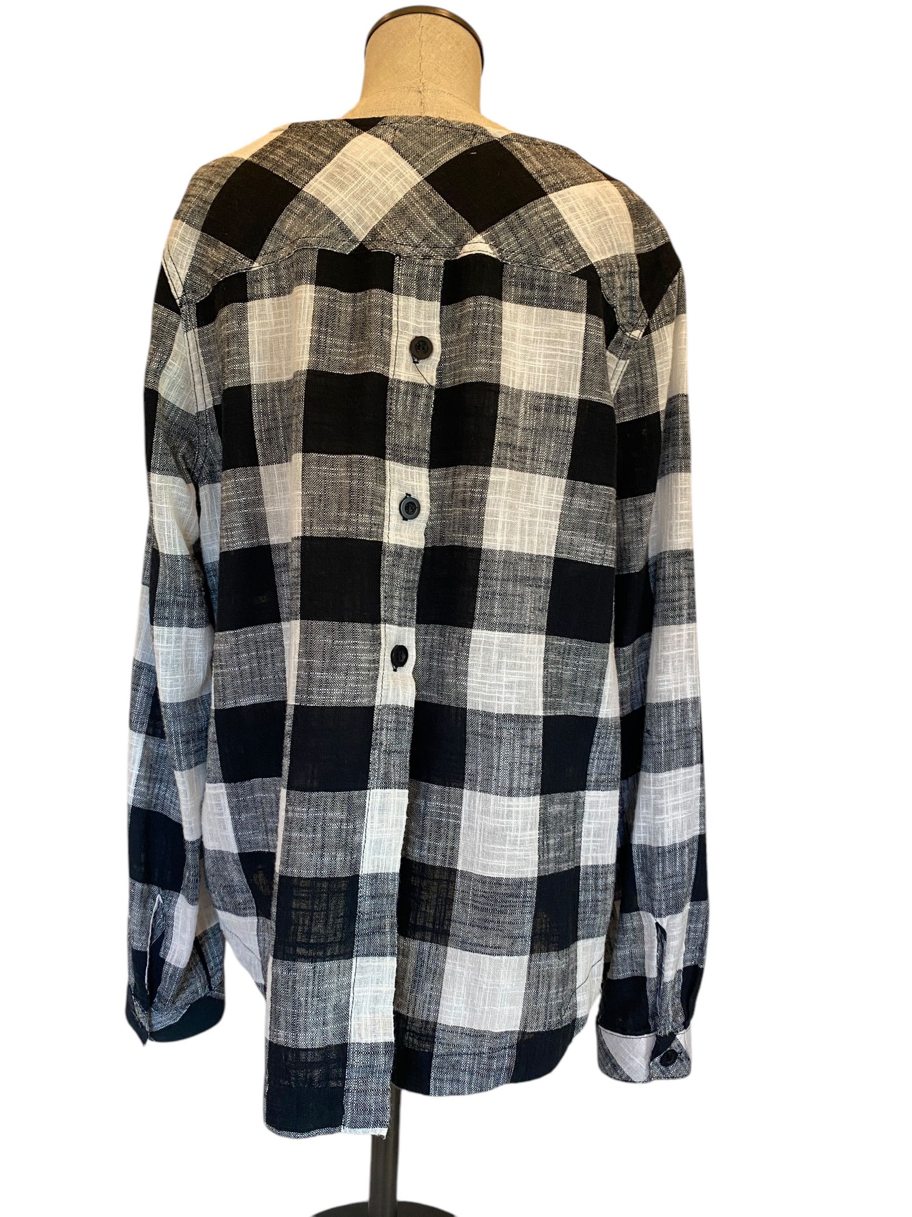 Bella Dahl Bella Dahl Black & White Checkered Tunic Size M / US 6-8 / IT 42-44 - 2 Thumbnail