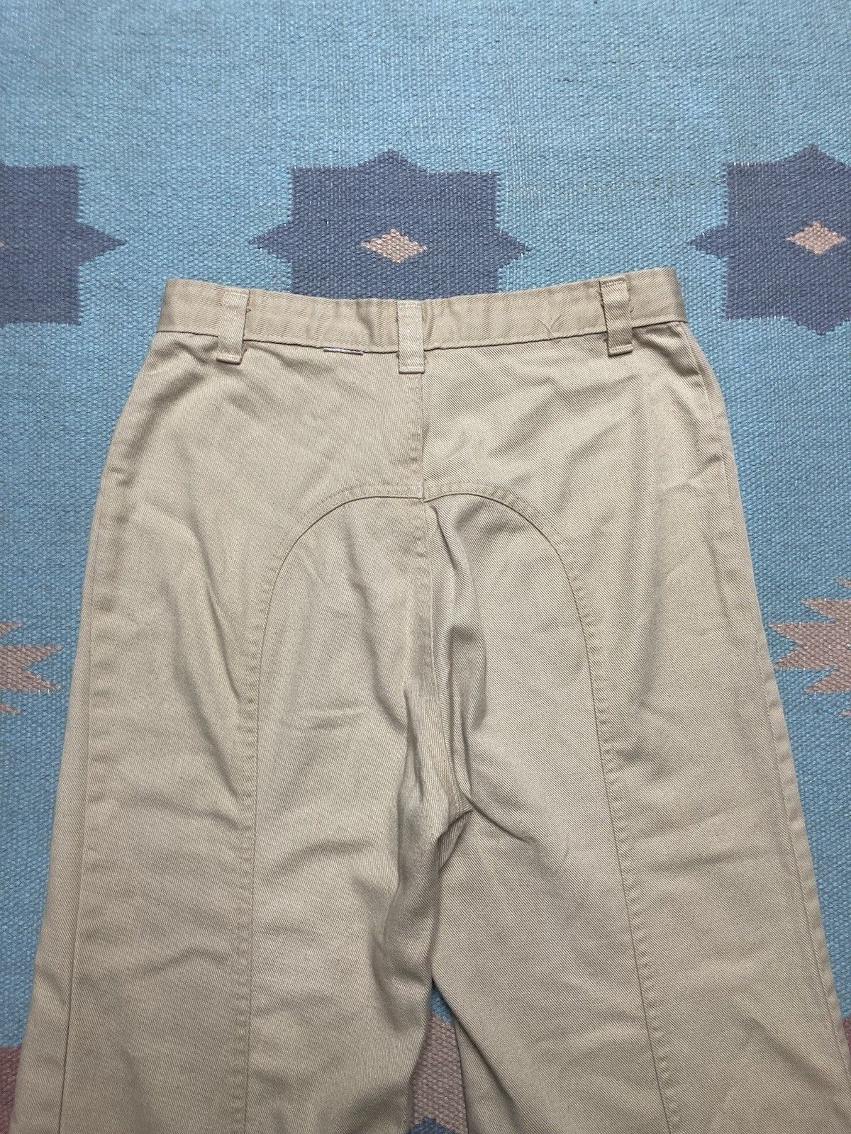 Vintage 1970s bell bottom pants elephant flare hippie khaki 27x33 Size 27" / US 4 / IT 40 - 8 Thumbnail