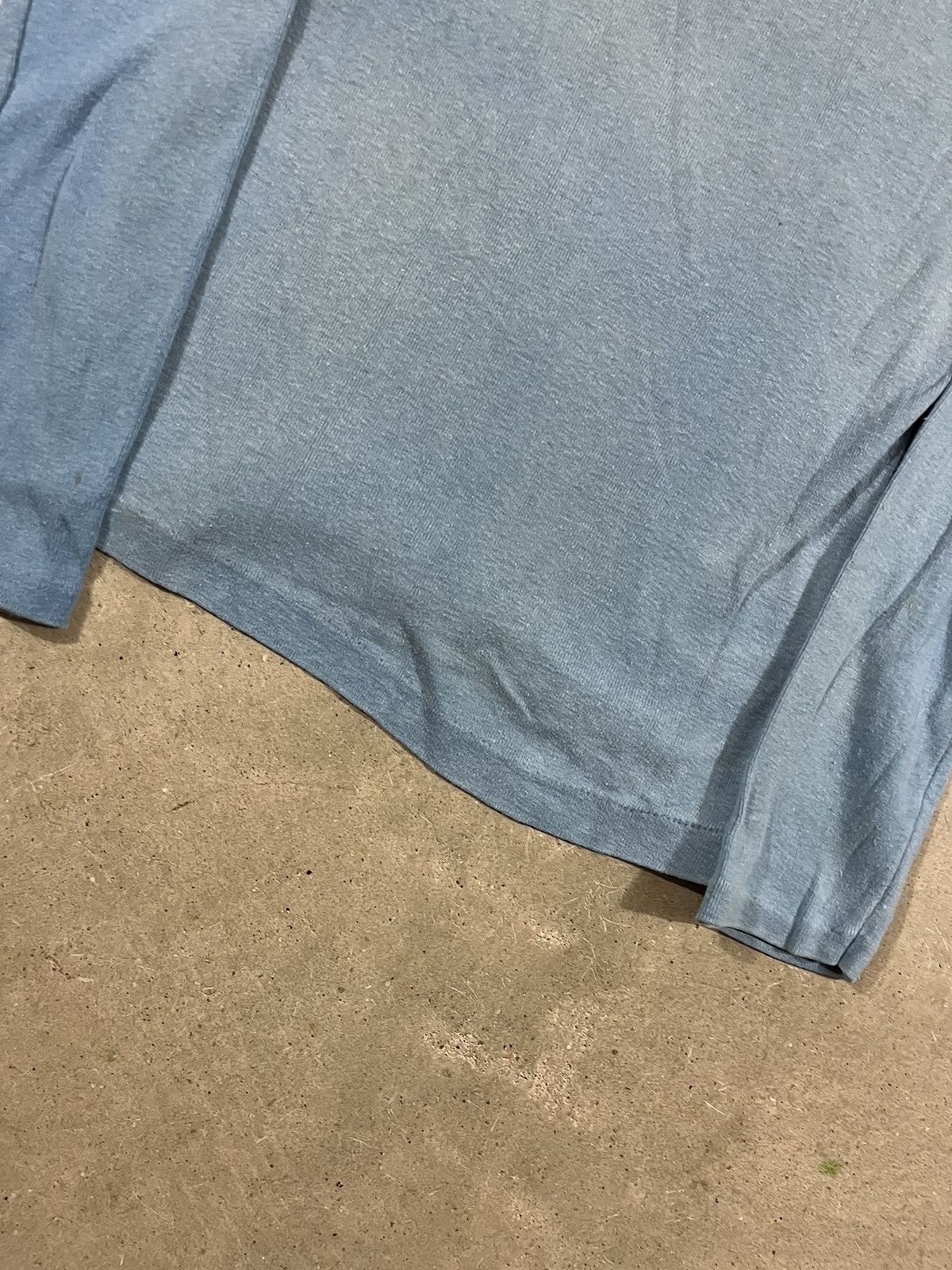 Vintage Vintage 60s 70s Turtleneck Shirt Faded Blue Size S / US 4 / IT 40 - 4 Thumbnail