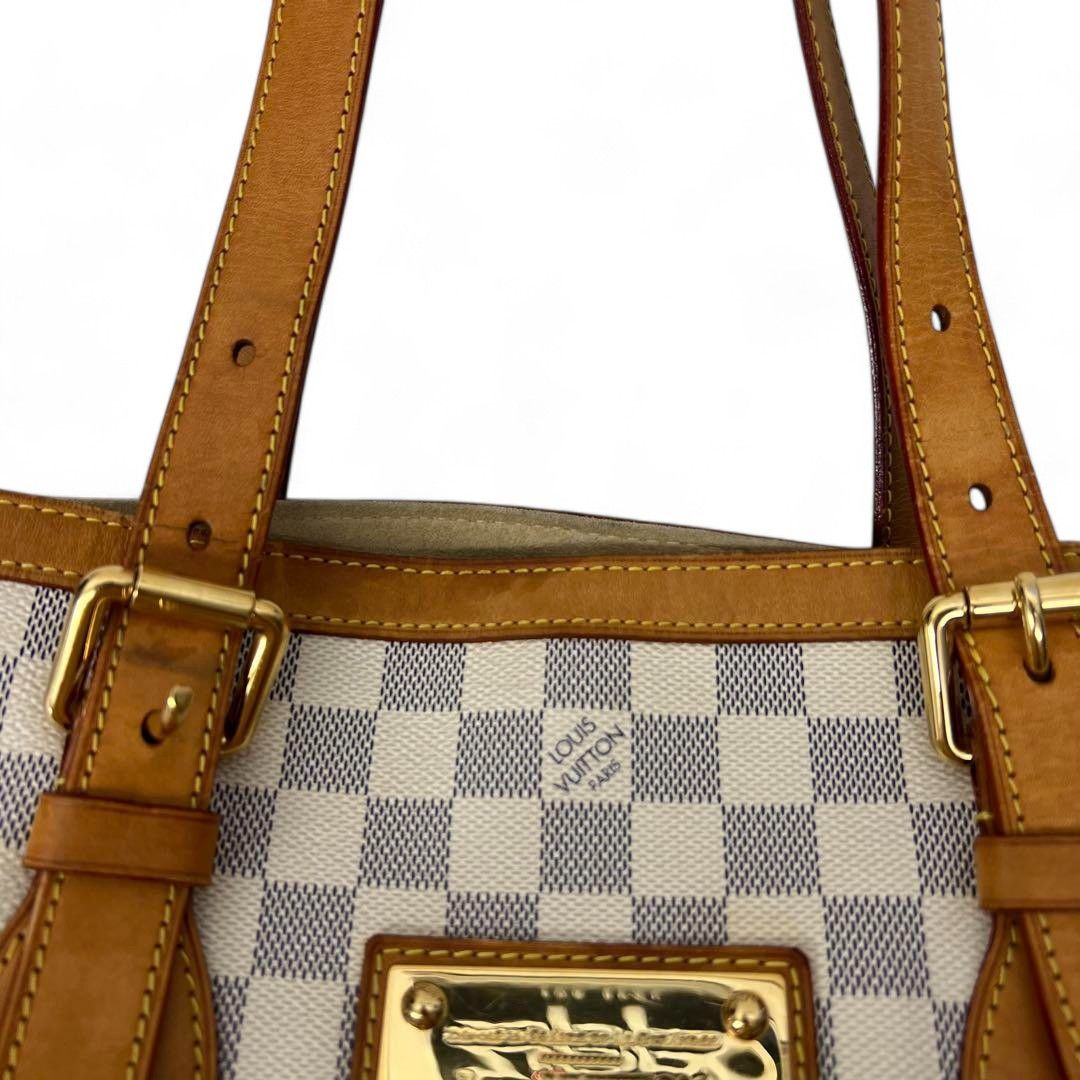 Louis Vuitton Louis Vuitton - Hampstead MM Damier Azur Handbag Leather Size ONE SIZE - 11 Thumbnail