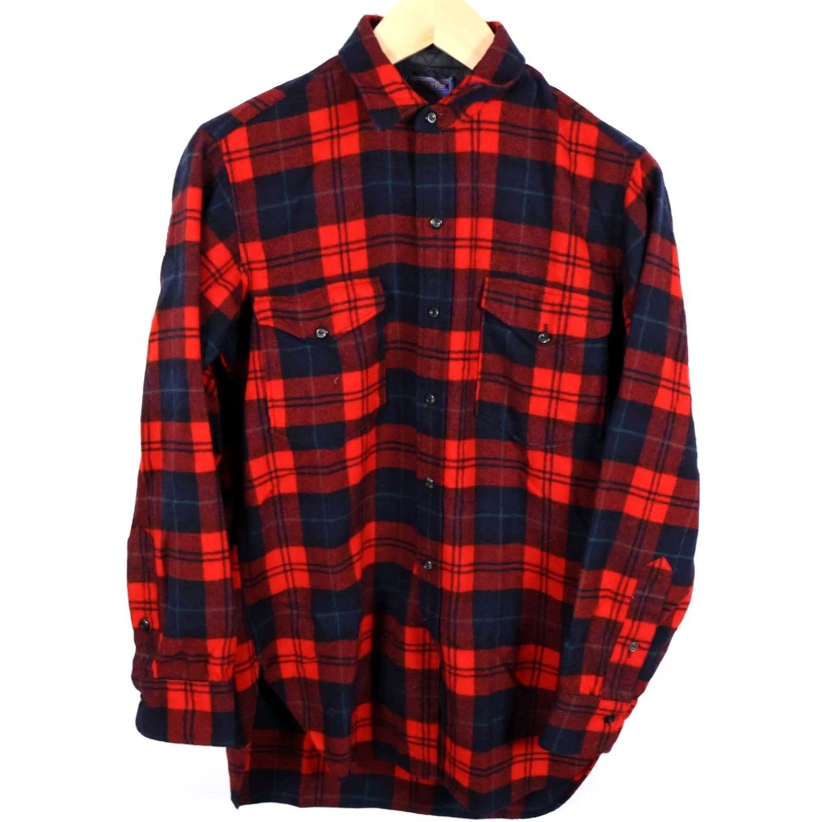 Pendleton VTG Pendleton Wool Flannel Men's 15.5 / Medium Red Blue Plaid Early 60s Tag Shirt 60s Grunge Retro Mens Size US M / EU 48-50 / 2 - 2 Thumbnail
