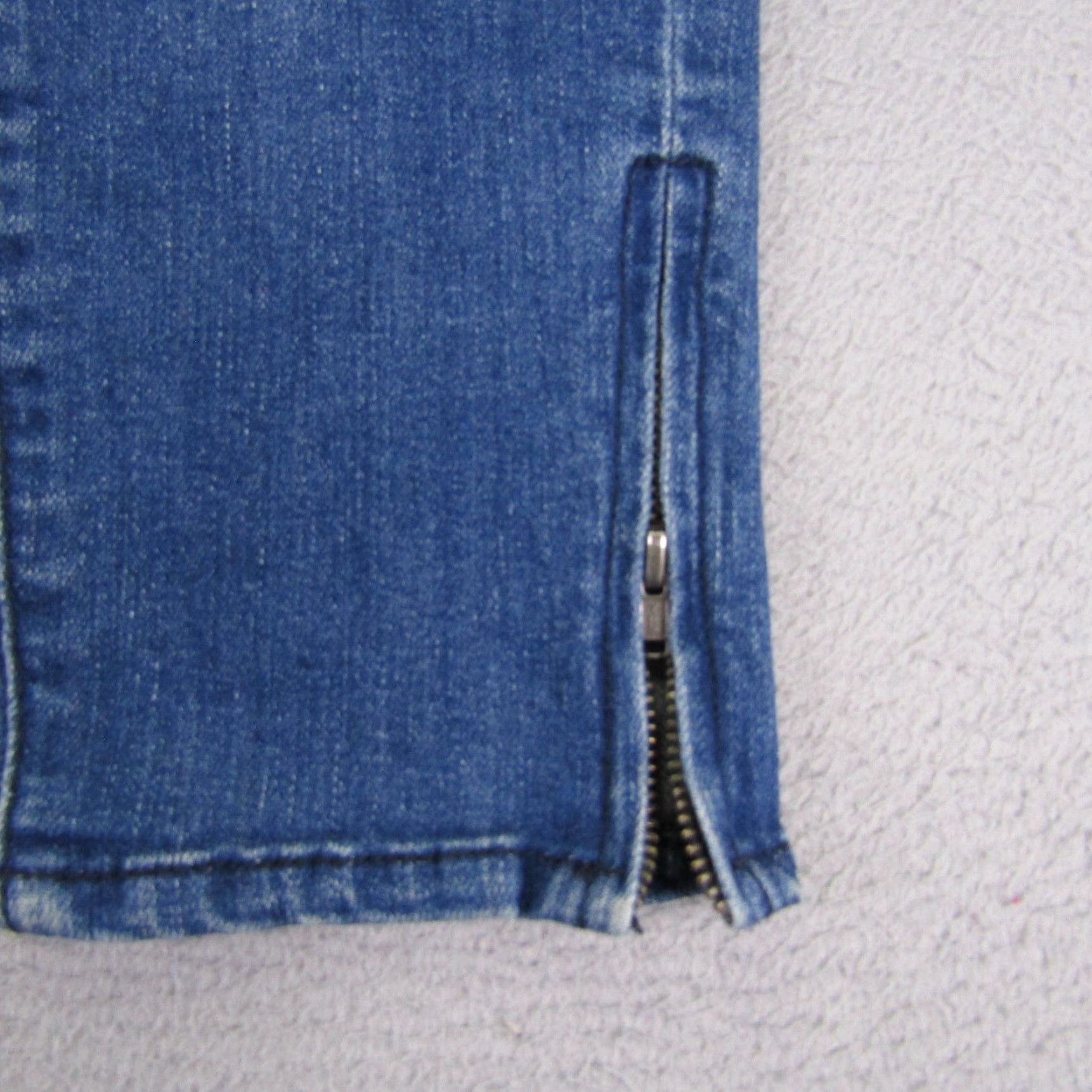Free People VINTAGE Free People Jeans Women's Skinny Pants 26 Blue Denim Ankle Zip Stretch Pockets 2010s Womens Size 26" / US 2 / IT 38 - 4 Thumbnail