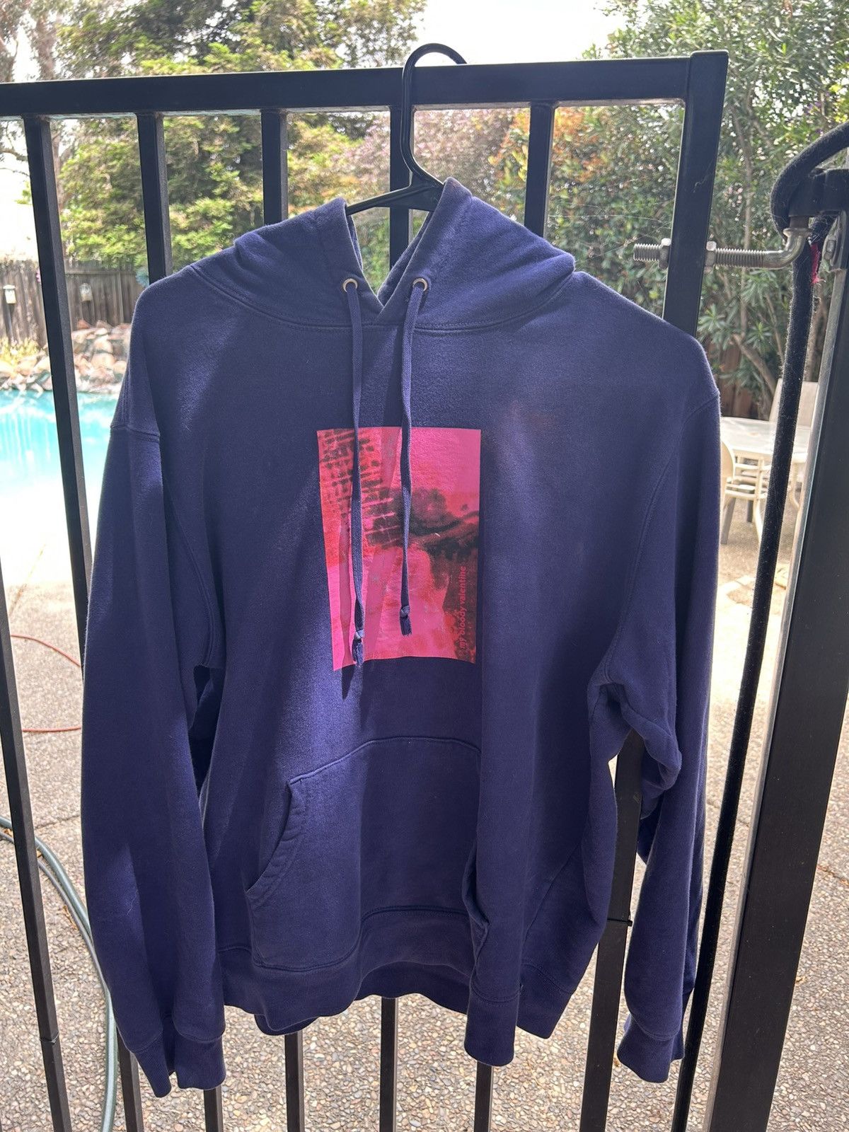 Supreme Supreme x My Bloody Valentine Washed Navy Hoodie Size M 