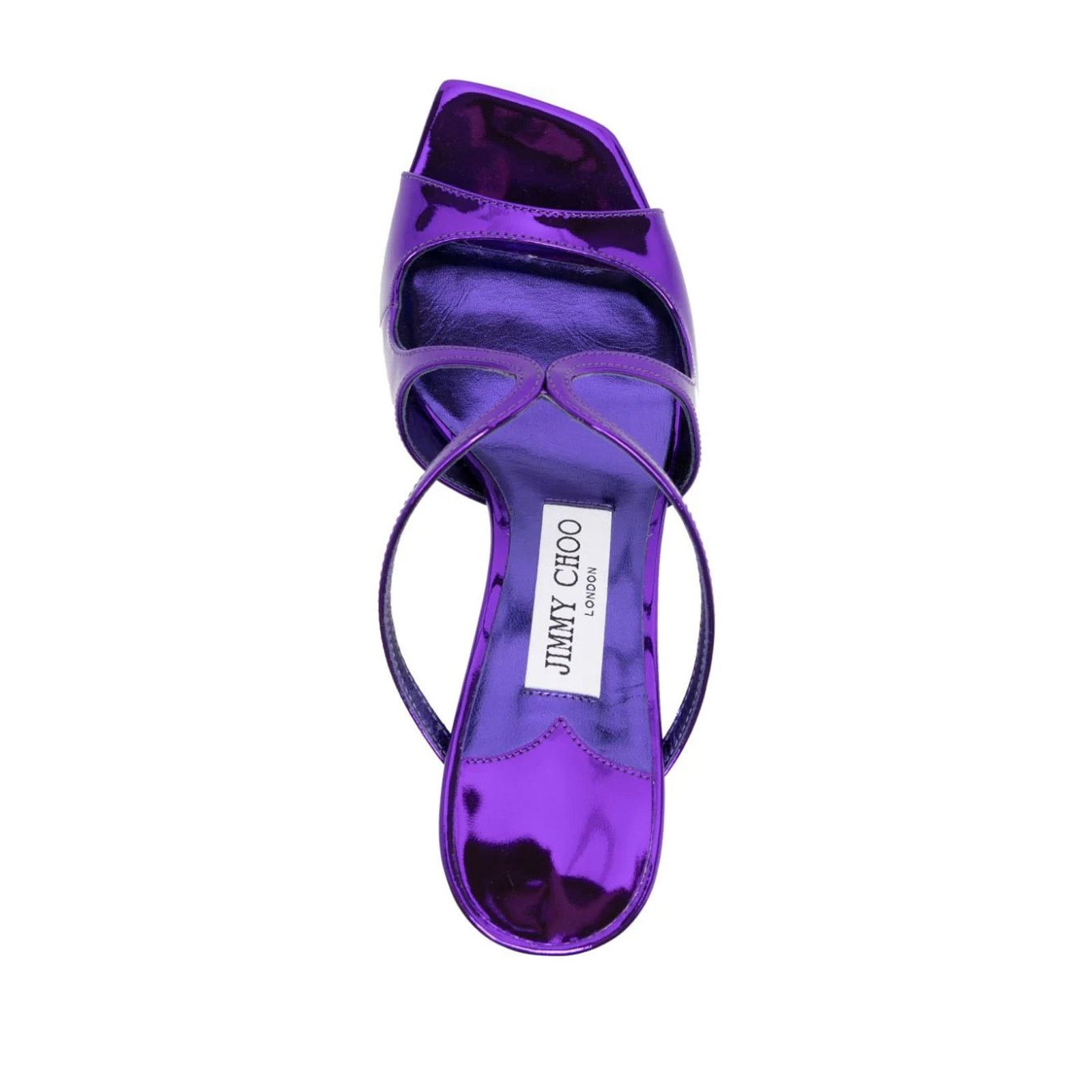 Jimmy Choo Jimmy Choo Anise 95 Violet Purple Liquid Metalic Leather Size US 8.5 / IT 38.5 - 3 Thumbnail