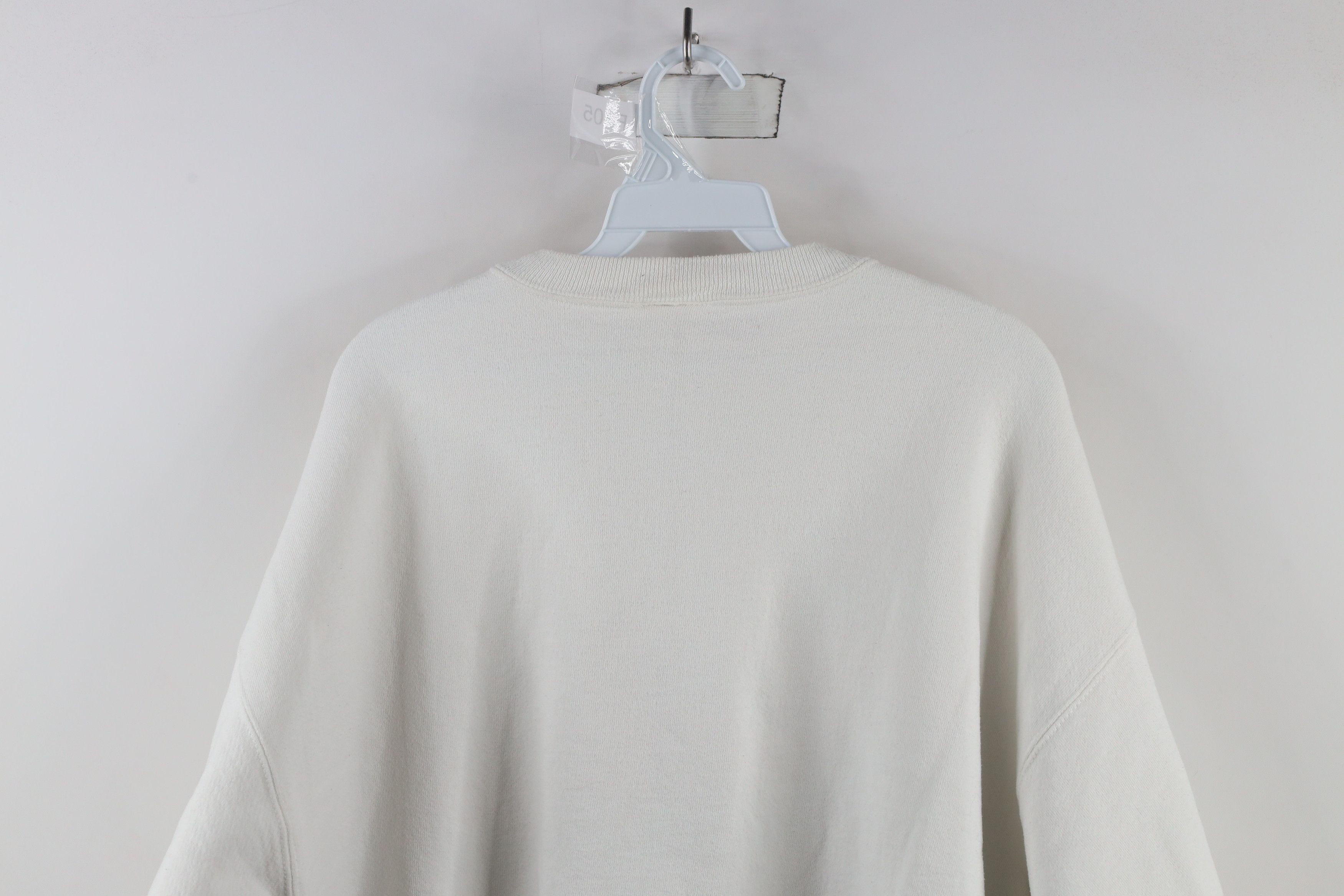 Vintage Vintage 90s Streetwear Blank Heavyweight Sweatshirt White Size US XL / EU 56 / 4 - 9 Thumbnail