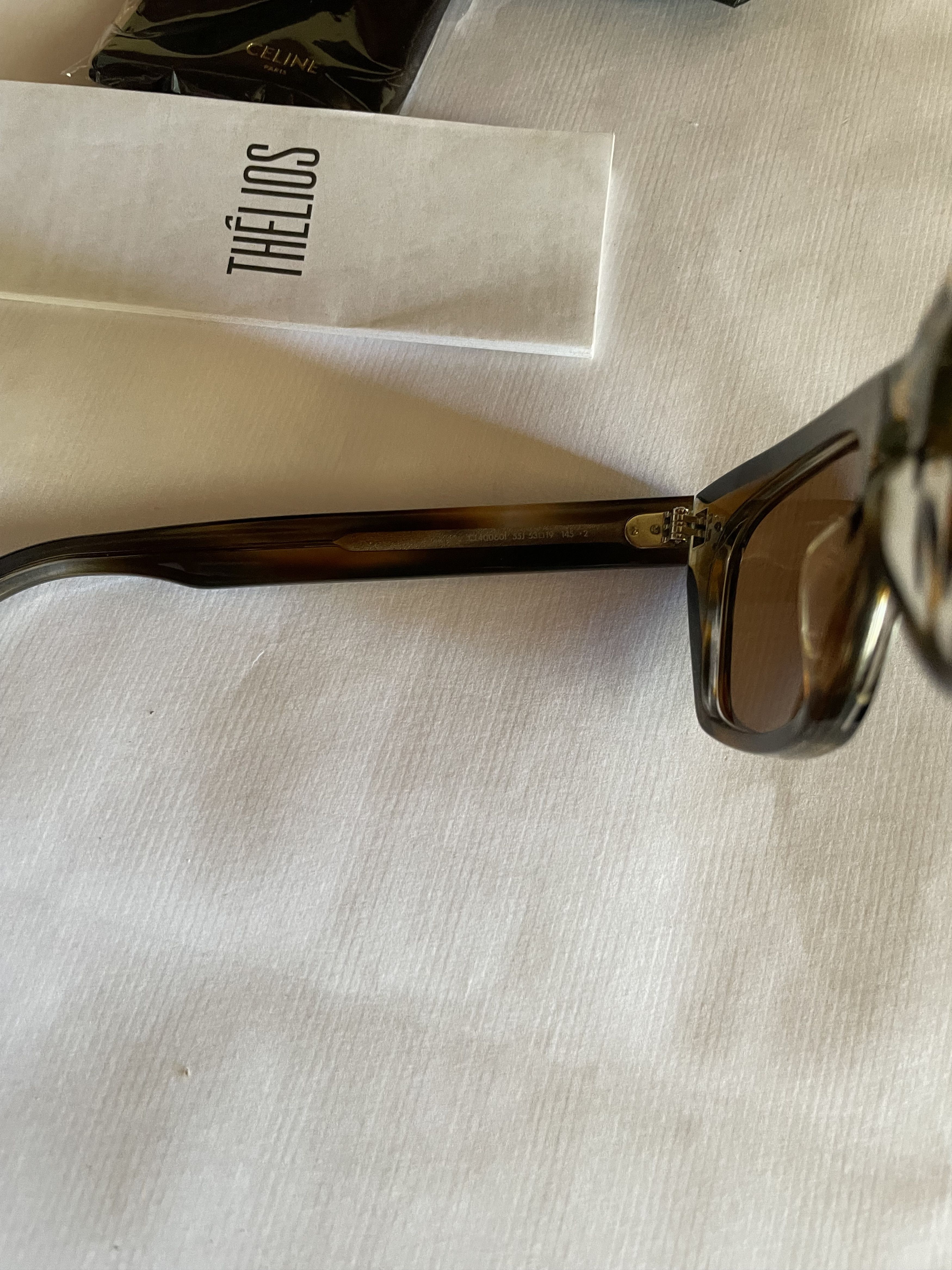 Celine CELINE CL40060I 55J Brown 53mm Rectangle Sunglasses Size ONE SIZE - 9 Thumbnail