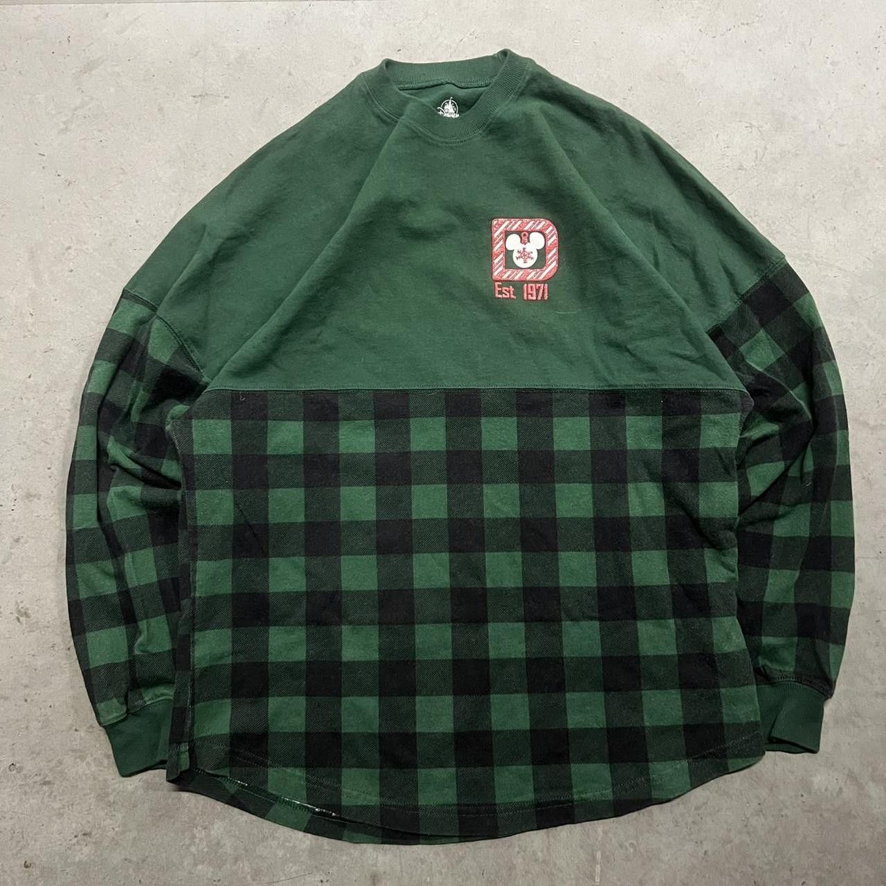 Disney × Vintage Vintage Y2K Disney Green plaid Christmas Spitit Jersey Size US S / EU 44-46 / 1 - 1 Thumbnail