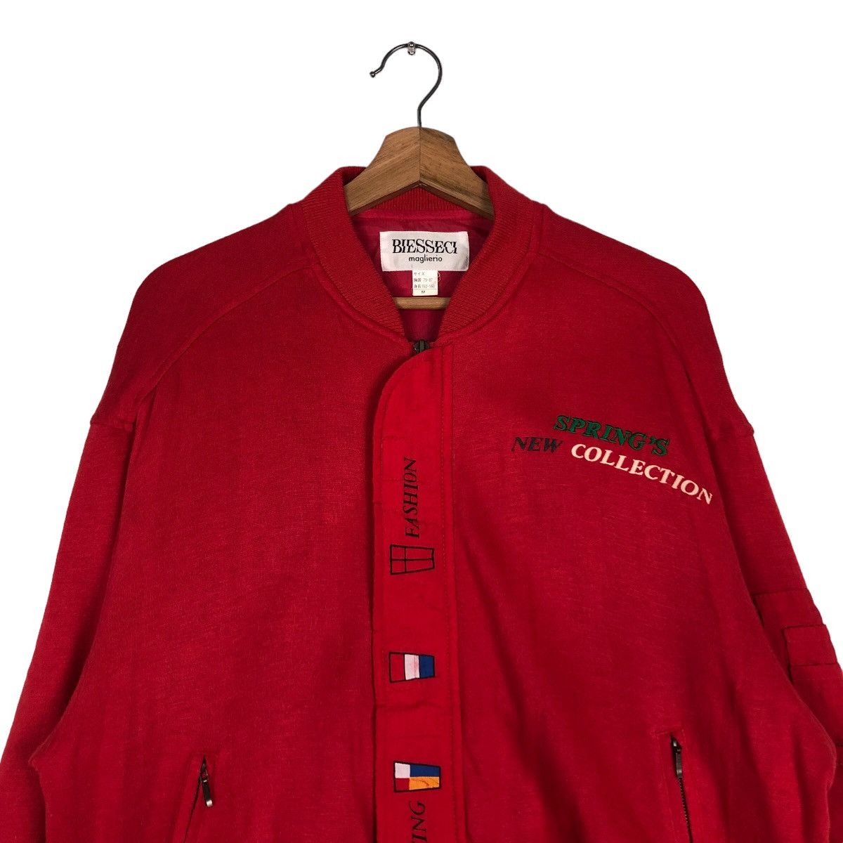 Hysteric Glamour 🔥Vintage Bomber Jacket Wool Biesseci Maglierio Japan Made Size US M / EU 48-50 / 2 - 6 Thumbnail
