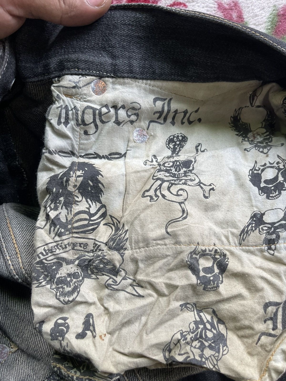 Vintage Vintage Inkslingers Baggy Faded Distressed Jeans Size US 38 / EU 54 - 10 Thumbnail