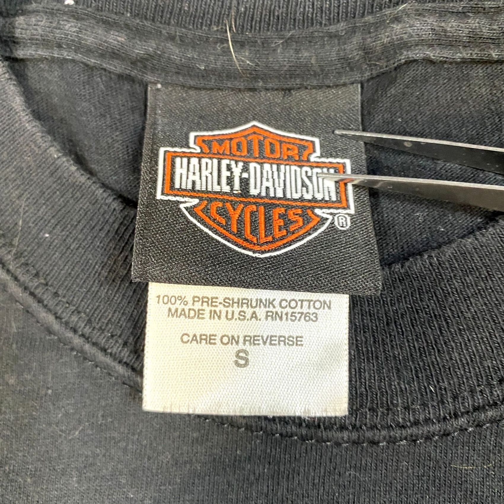 Harley Davidson Harley-Davidson T-Shirt S Black Men Short Sleeve Crew Neck Patriotic USA Made Old Glory American Flag Laurel Maryland USA Made Size US S / EU 44-46 / 1 - 4 Thumbnail