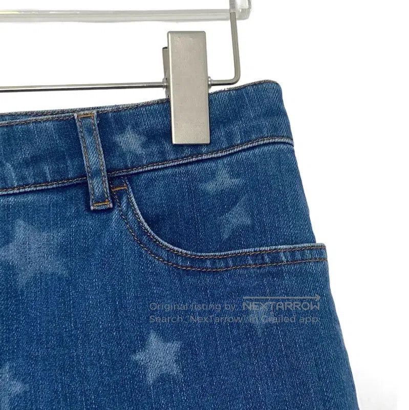 Valentino Valentino Women's Blue Star Print Denim Pants . Size 23" - 4 Thumbnail