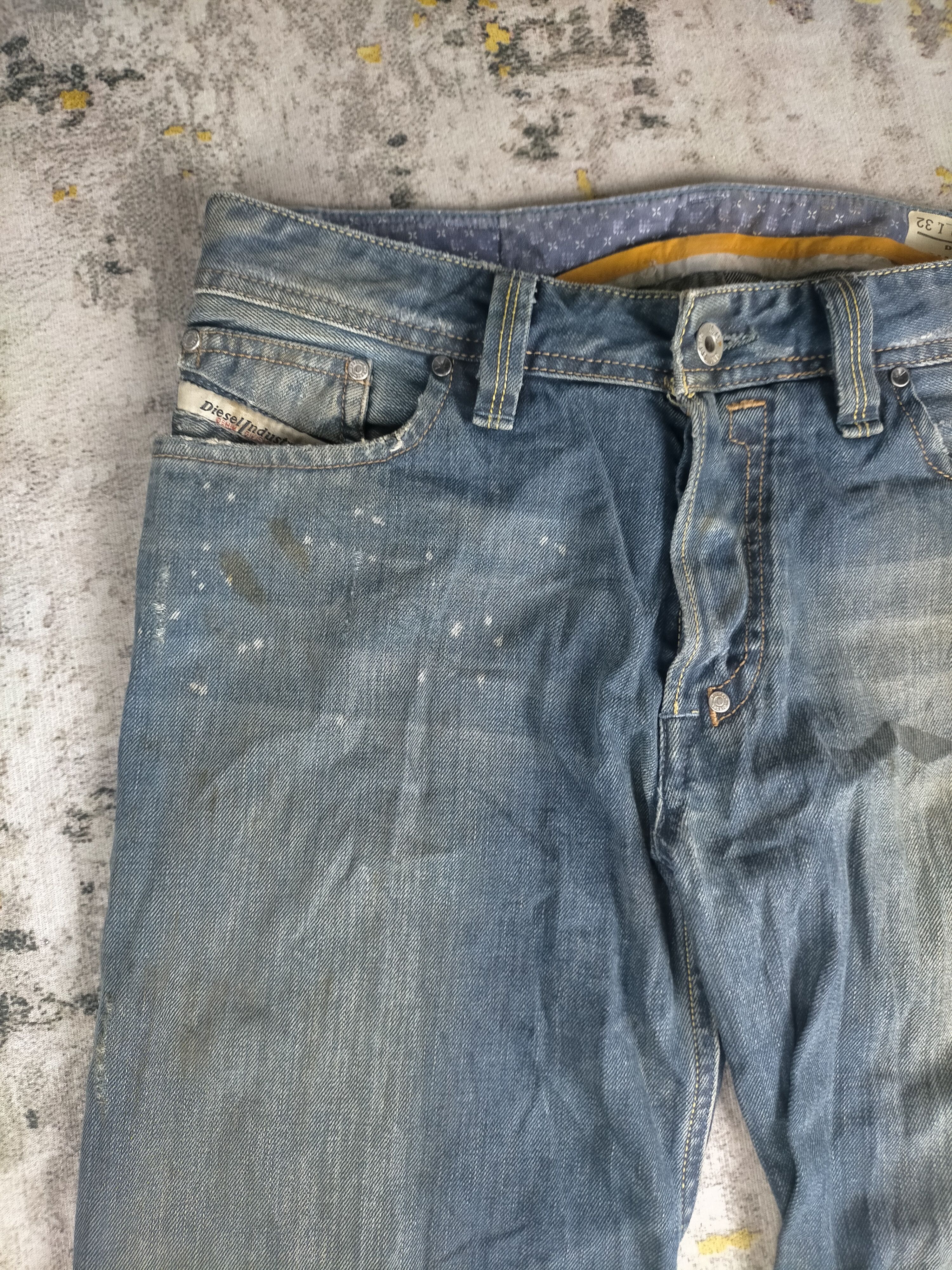 Diesel Vtg Flare Diesel Shazor Splatter Distressed Spiral Jeans Size US 30 / EU 46 - 7 Thumbnail