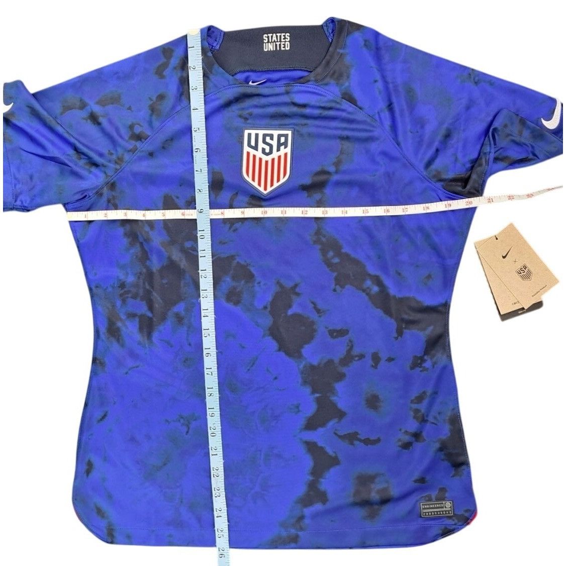 Nike Nike USA Soccer Jersey Blue Black Tie-Dye Slim Fit Dri-Fit Size L / US 10 / IT 46 - 11 Thumbnail