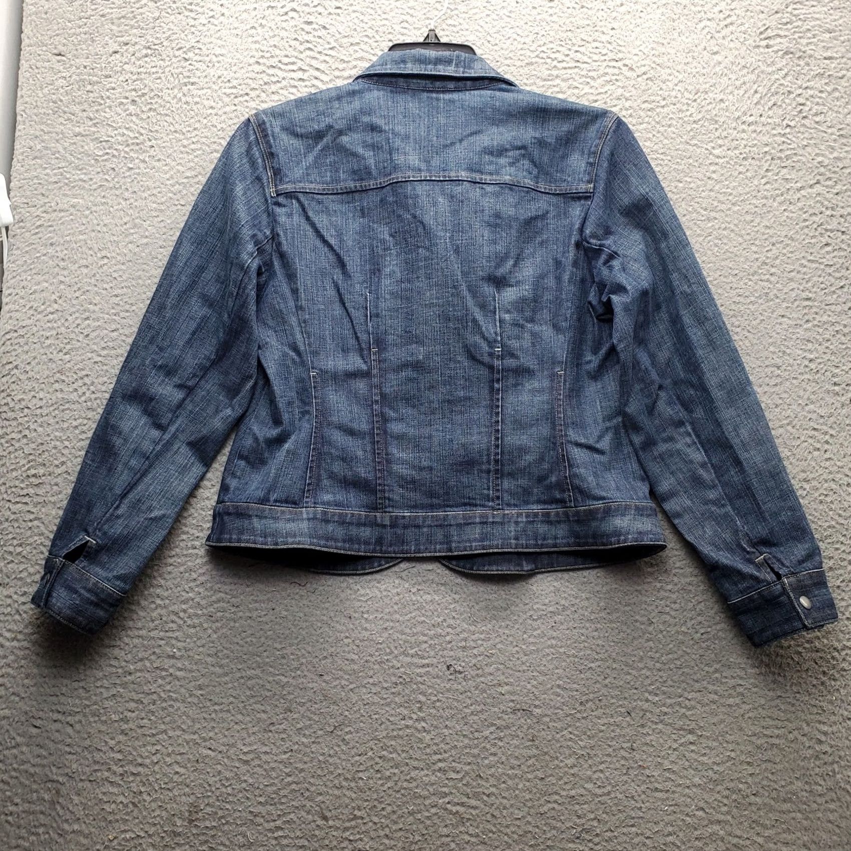 Talbots Talbots Blazer Jacket Womens 14 Blue Denim Stretch Notch Lapel Button Front Shirt Womens Size 14 Talbots Blue Denim Stretch Blazer Size XL / US 12-14 / IT 48-50 - 2 Thumbnail