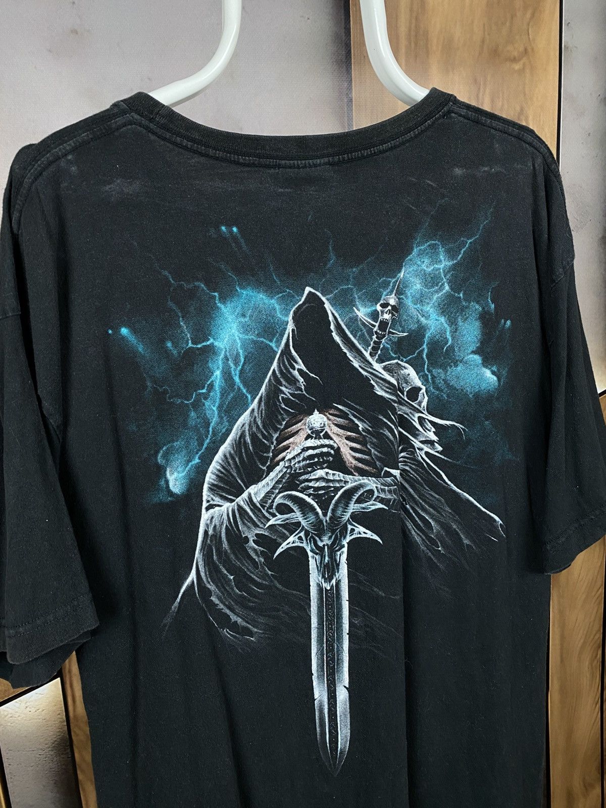 Vintage 💀Vintage T-Shirt Spiral Skeleton Horror VTG Tee💀 Size US XXL / EU 58 / 5 - 4 Thumbnail