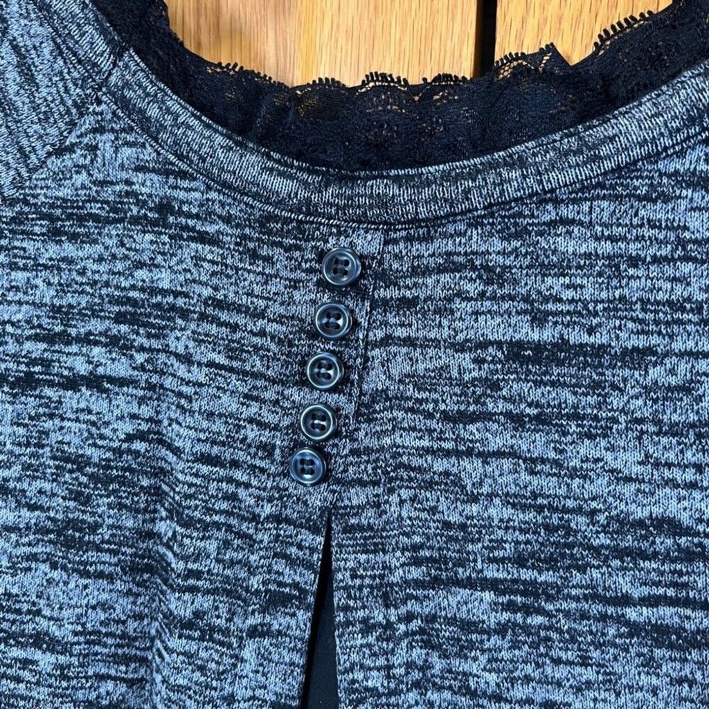 Point Zero Point Zero Charcoal and Black Long Sleeve Top Size M / US 6-8 / IT 42-44 - 6 Thumbnail