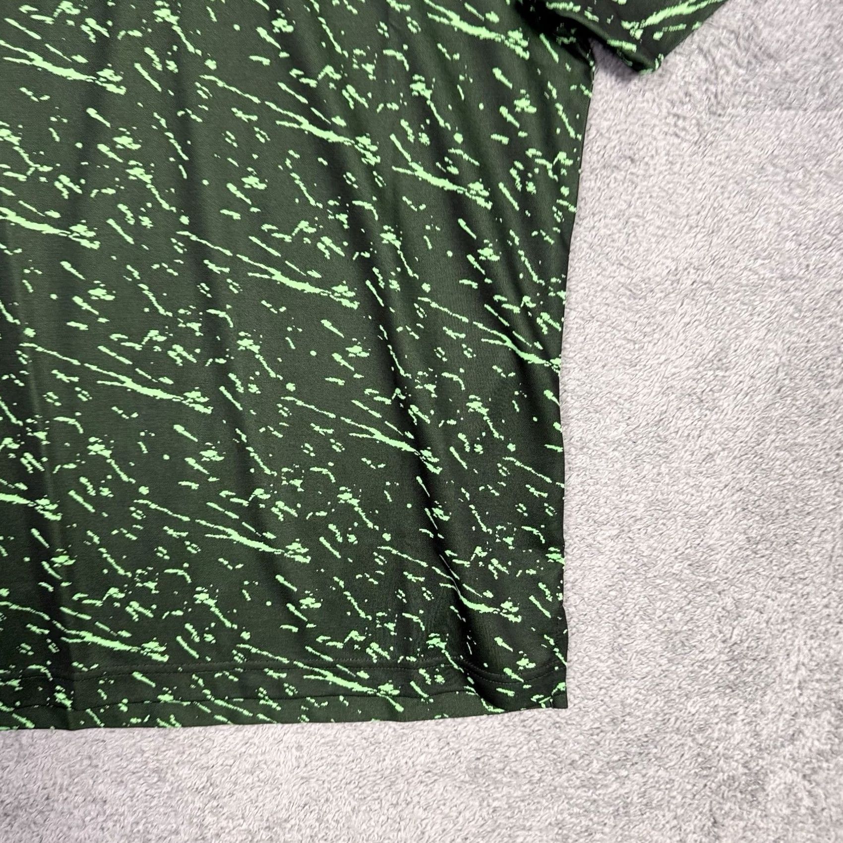 Adidas Adidas Polo Mens S Prime Blue Camo Geometric All Over Print Performance Golf Shirt Mens Small Green Geometric Polo Adidas Size US S / EU 44-46 / 1 - 2 Thumbnail